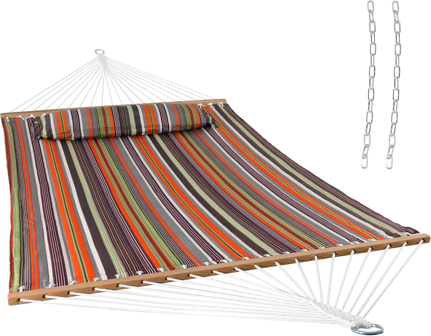 2-Person Quilted Polyester Spreader Bar Hammock