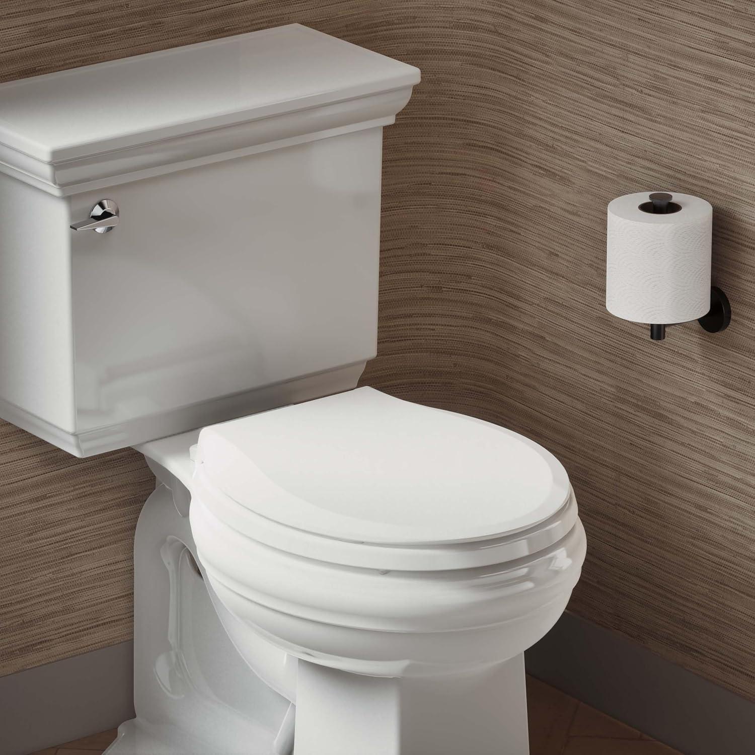 Kohler Cachet Round-Front Toilet Seat with Quiet-Close Lid and Seat and Grip-Tight Bumpers K-4639-RL-0