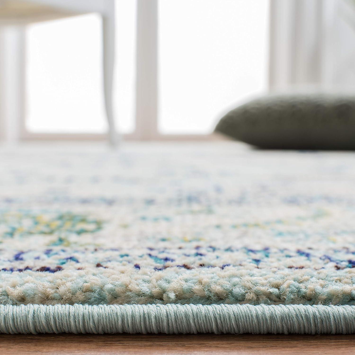 Monaco MNC243 Power Loomed Indoor Area Rug - Light Blue/Ivory - 8'x10' - Safavieh
