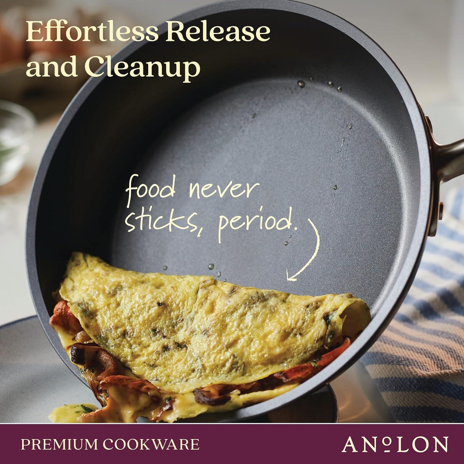 Anolon Accolade 12.25" Forged Hard-Anodized Nonstick Frying Pan with Lid