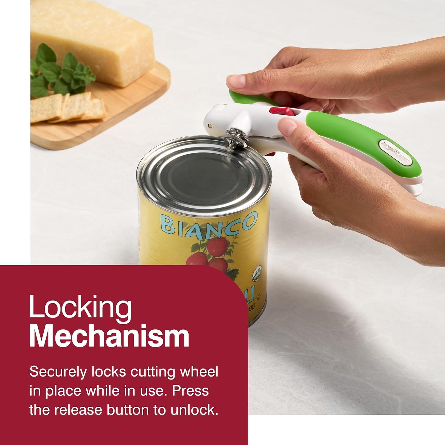 Zyliss Zyliss Lock N' Lift Can Opener with Lid Lifter Magnet, Green