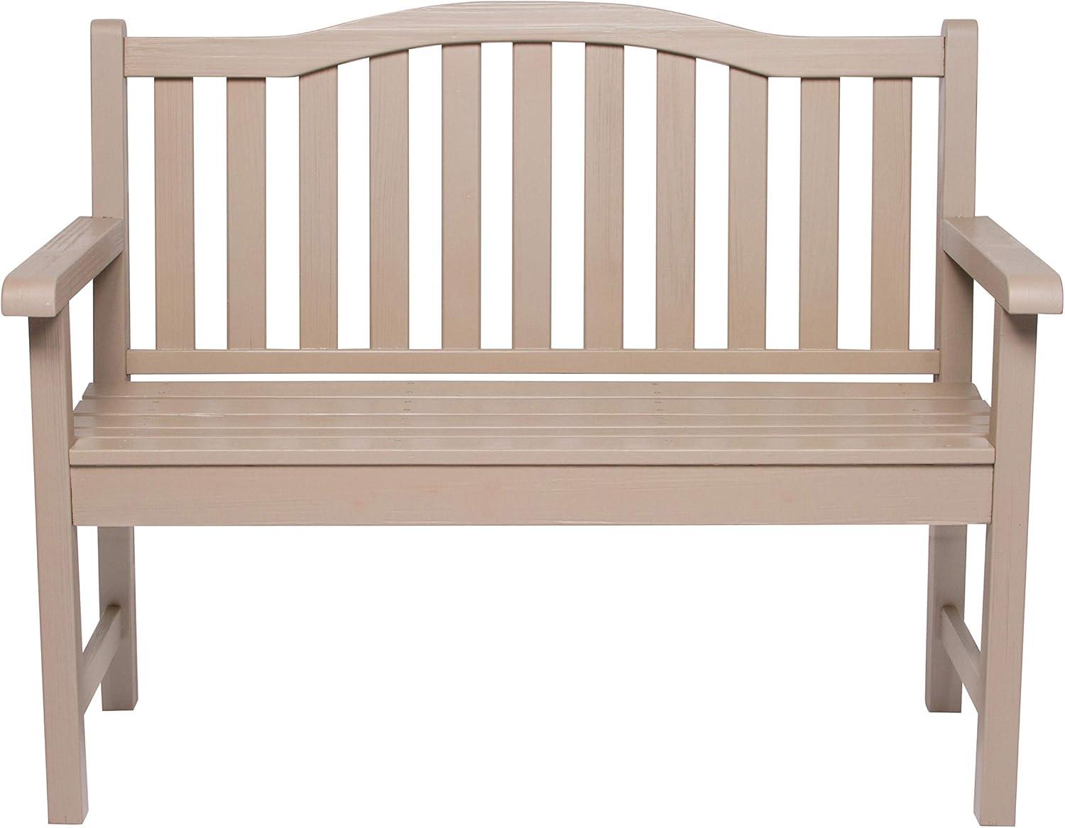 Shine Company Traditional Cedar Wood Patio Porch Garden Bench in Gray