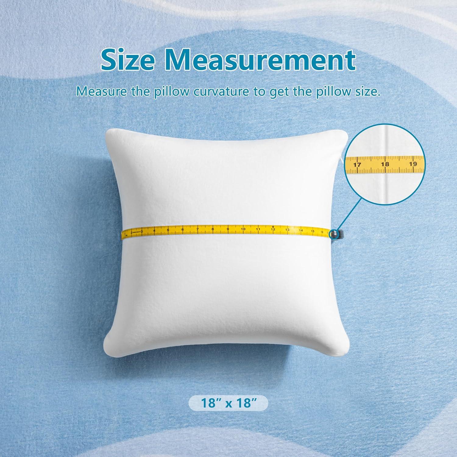 AM AEROMAX 18 × 18 Throw Pillow Memory Foam Pillow Insert - Square Accent Pillow for Decorative Cushion Bed Couch Sofa - Non-Deforming Over Time