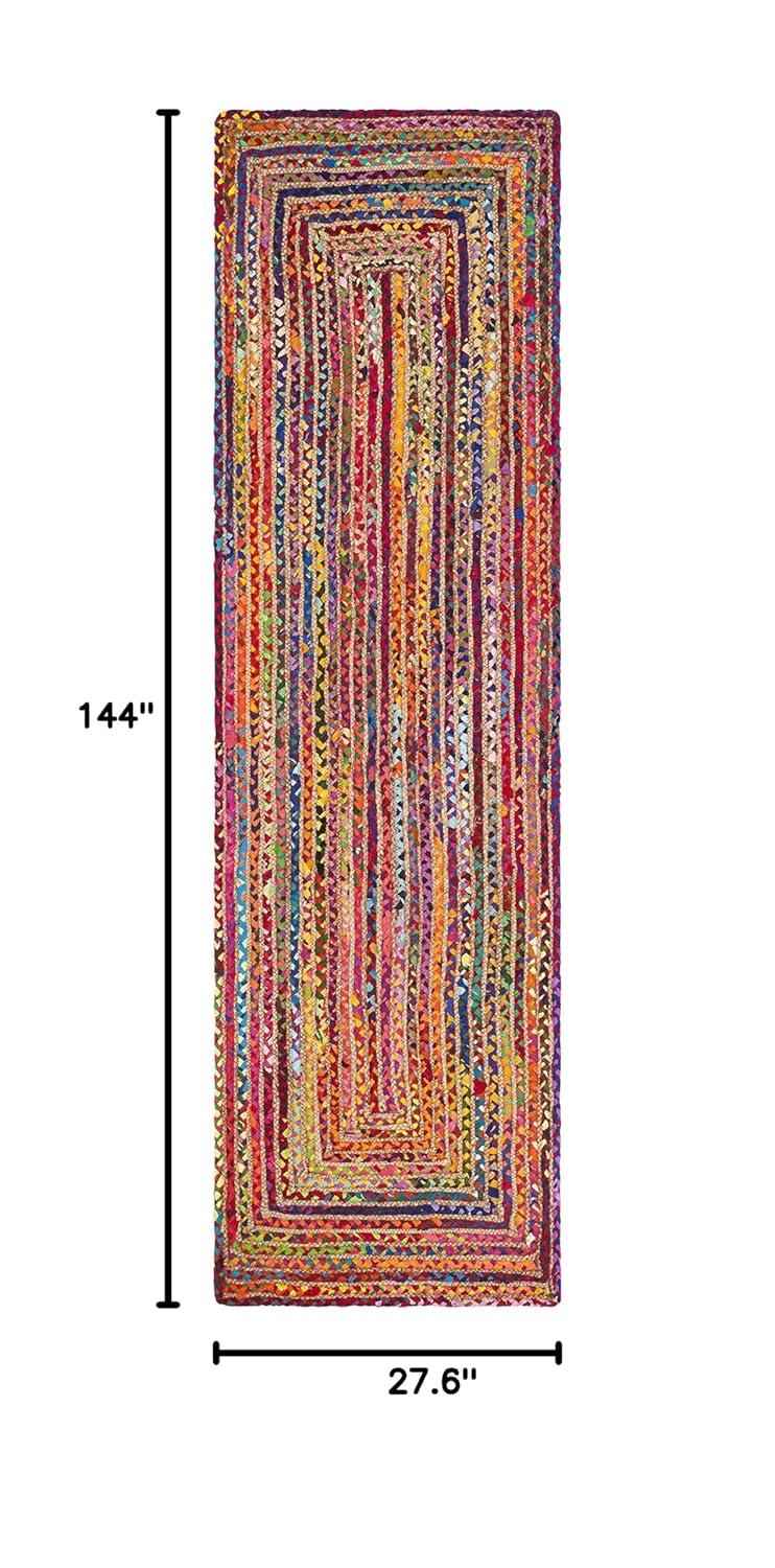 Cape Cod CAP202 Woven Indoor Runner Rug - Red/Multi - 2'3"x12' - Safavieh