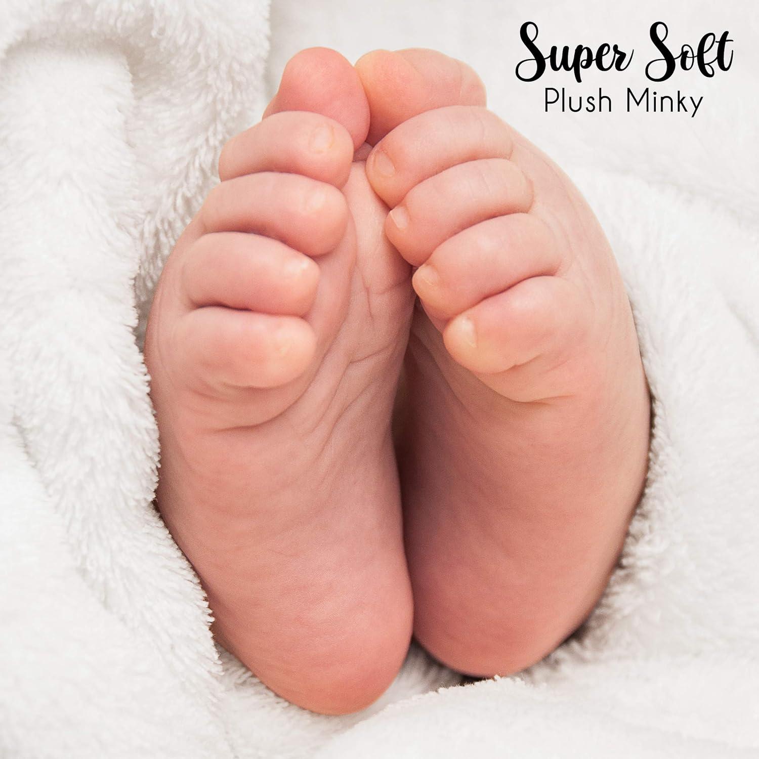 Sweet Jojo Designs Girl Baby Milestone Blanket Watercolor Floral Pink and Grey