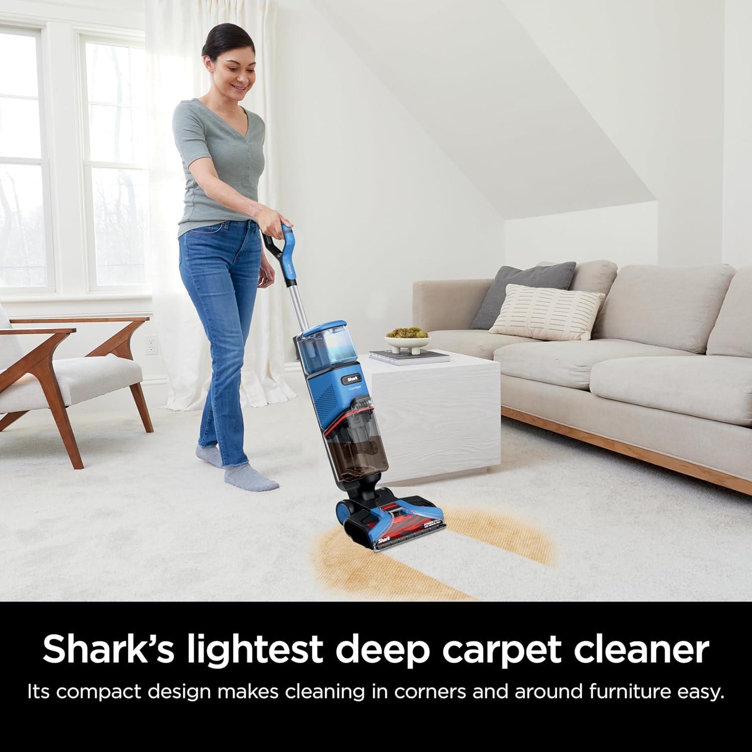Shark EX201 CarpetXpert Upright Carpet, Area Rug & Upholstery Cleaner with StainStriker, Built-in Spot & Stain Cleaner, Perfect for Pets, Deep Cleaning & Tough Stain Removal, Carpet Shampo