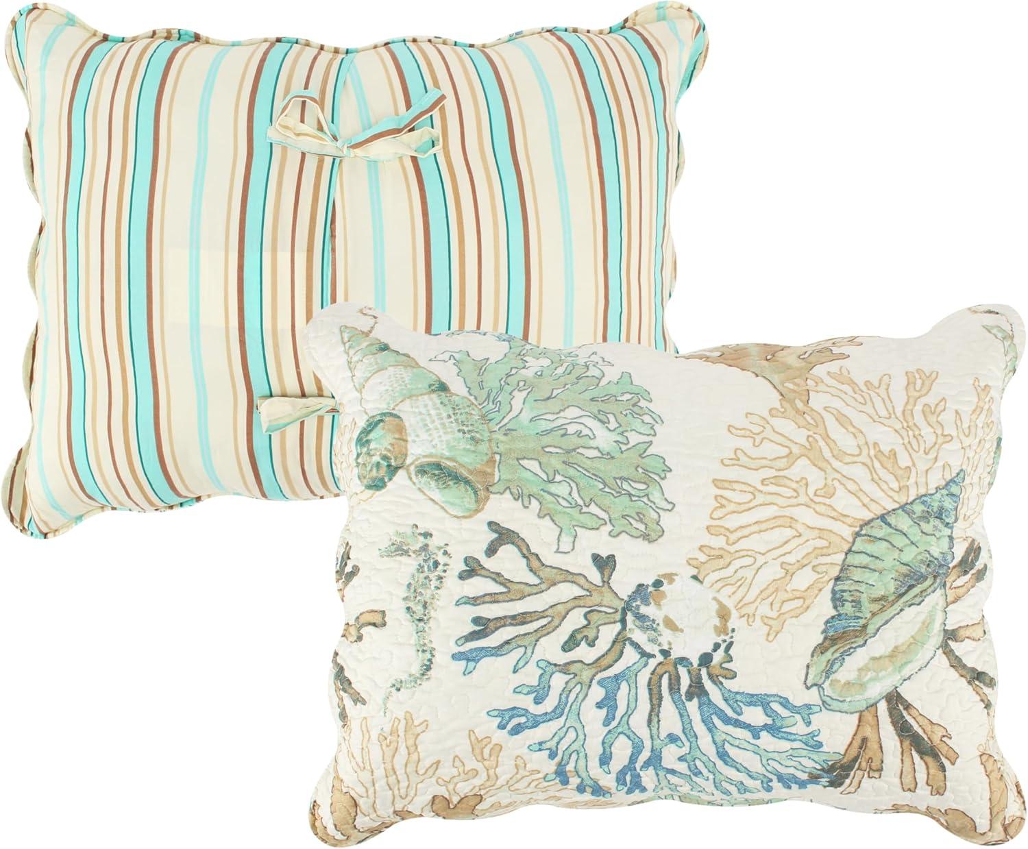 Atlantis Reversible Quilt Set with Throw Pillows