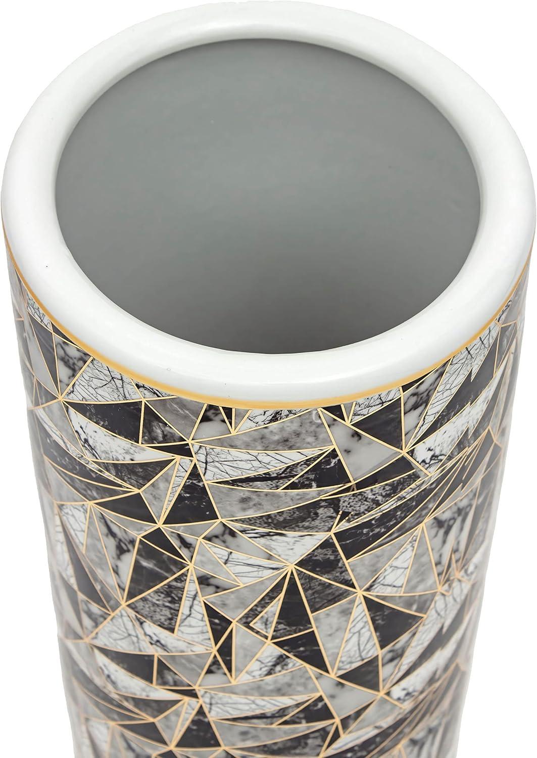 24" Marble & Gold Design Umbrella Stand
