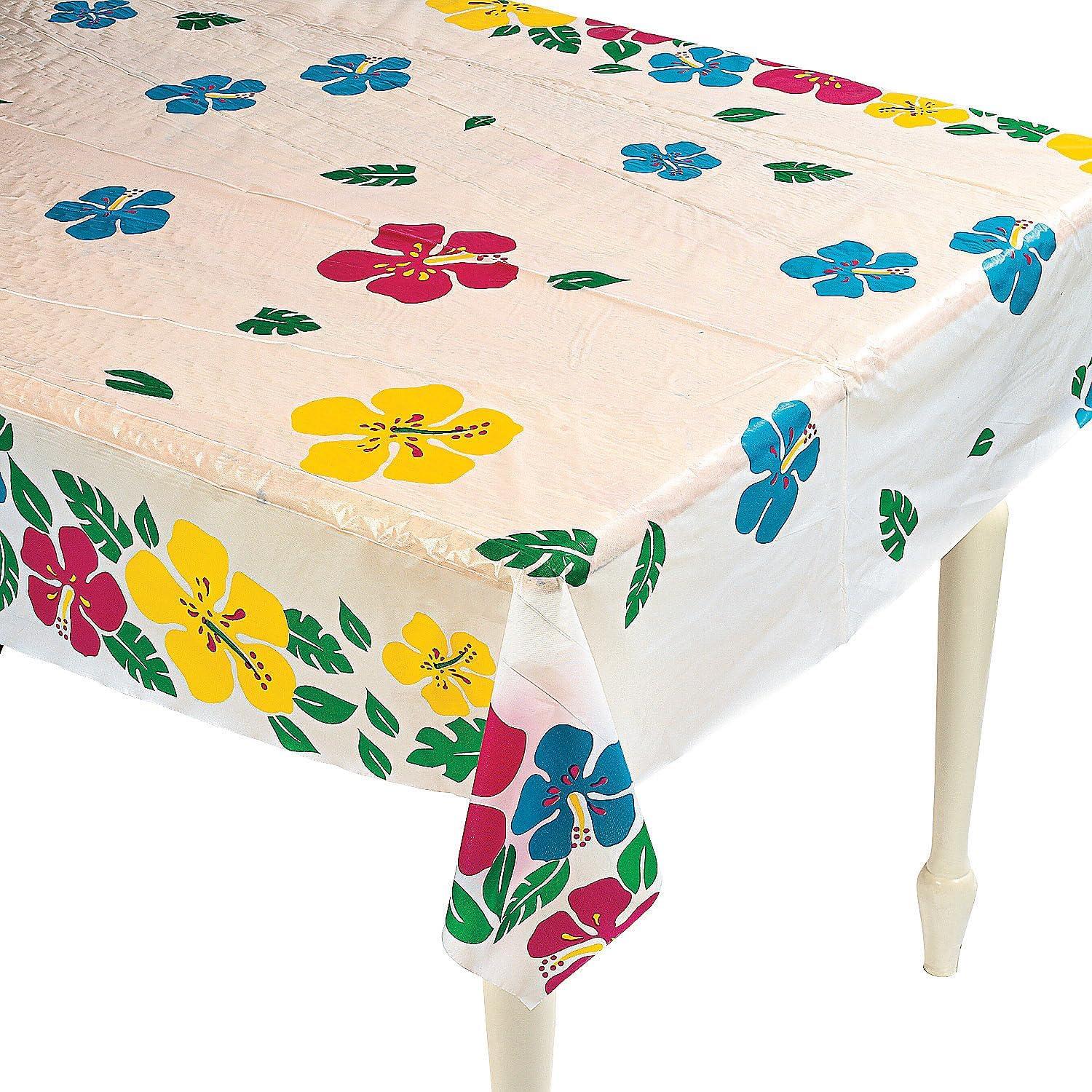 Hibiscus Printed Banquet Roll - Party Supplies - 1 Piece