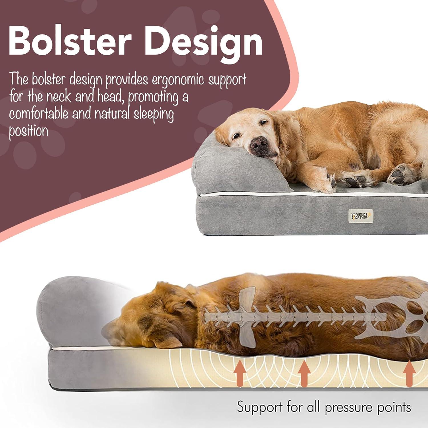 Chester Pet Couch with Solid Memory Foam Bolster