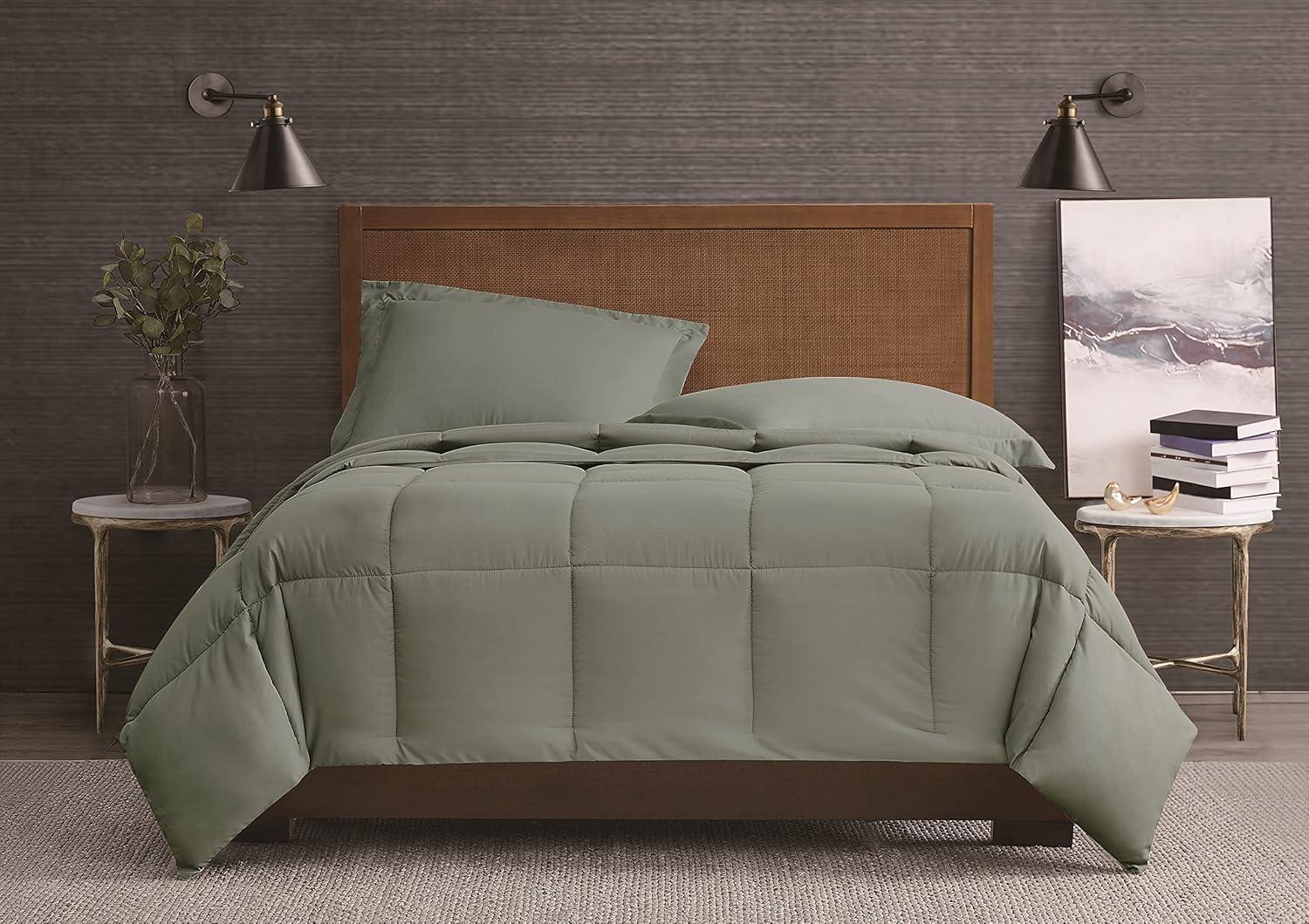 Green Full Down Alternative Microfiber Bedspread Set