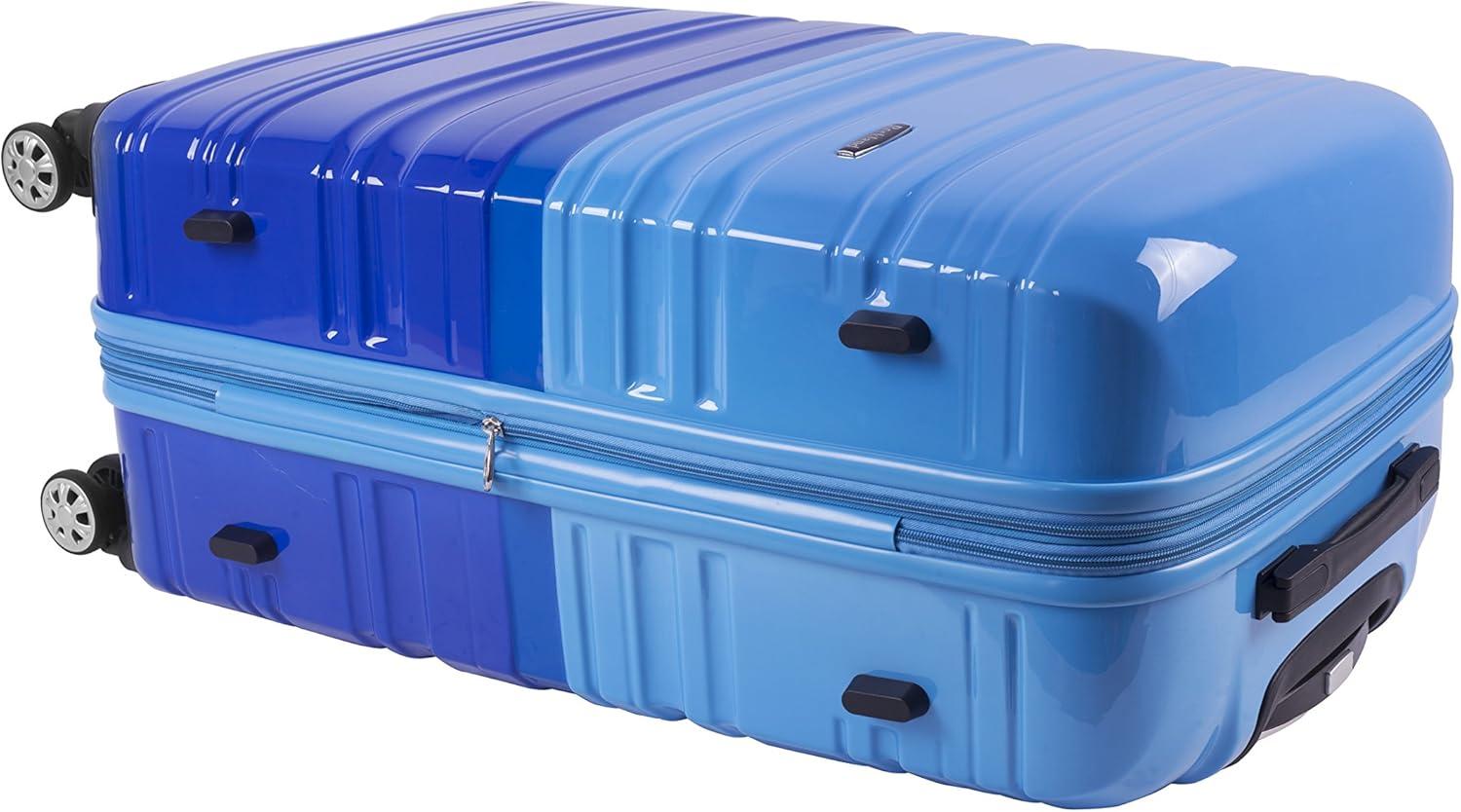 Luggage Expandable Spinner Set, Blue & Sky Blue - 2 Piece