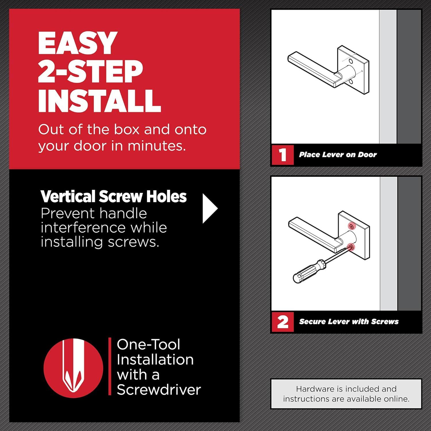 Kwikset 788Salsqt Singapore Non-Turning One-Sided Dummy Door Lever - Brass