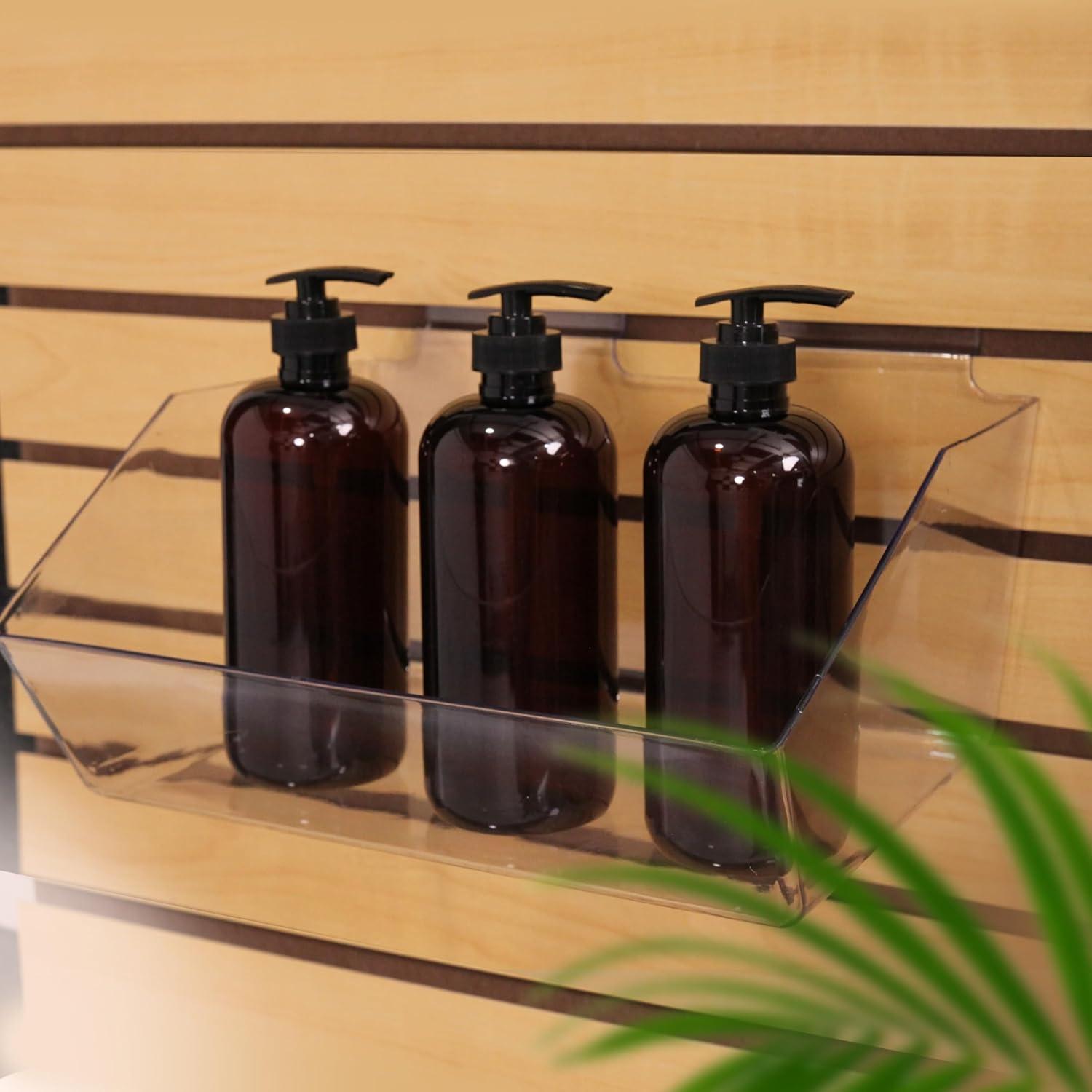 Clear Plastic Slatwall Display Bin Set for Retail Stores