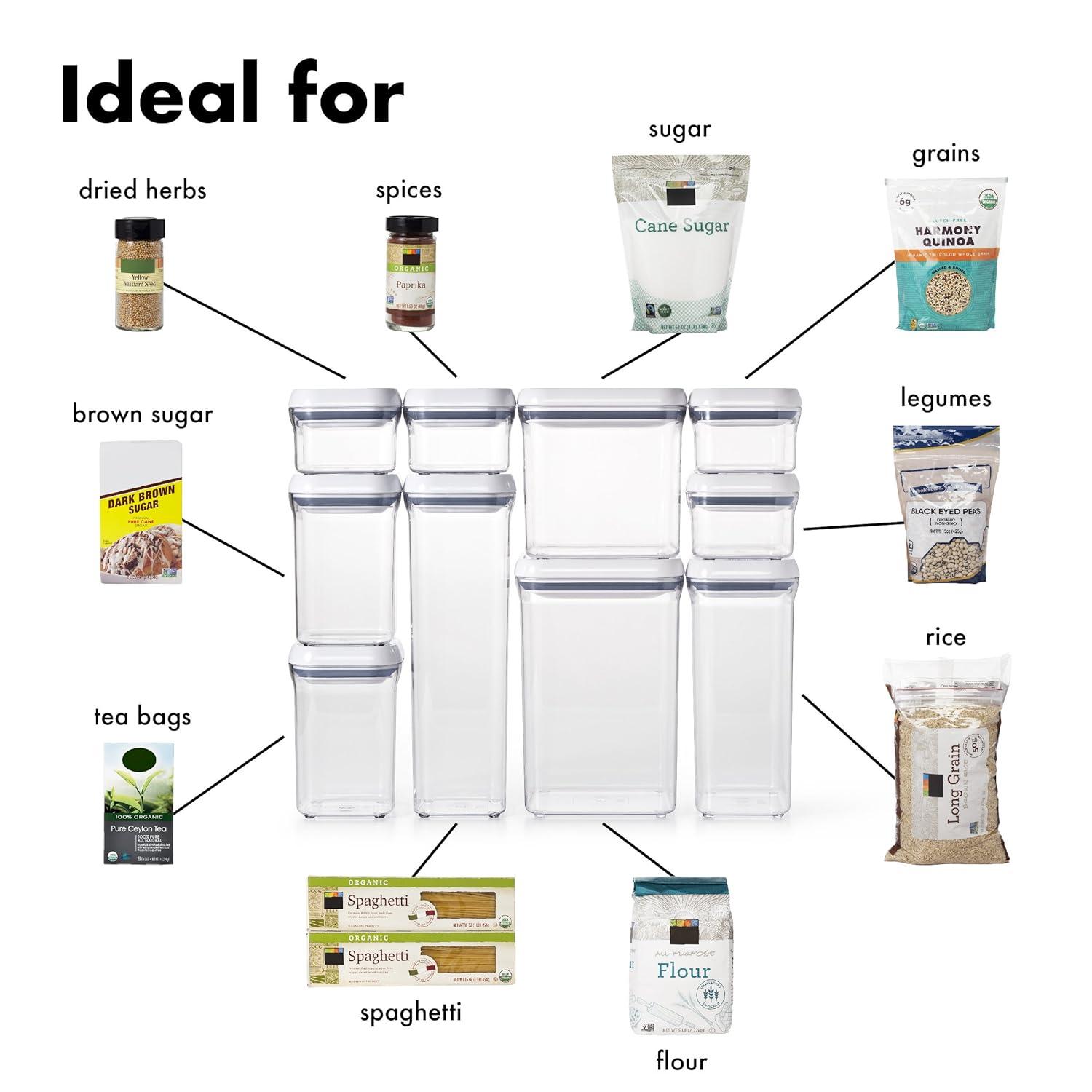 White BPA-Free 10-Piece Airtight Food Storage Container Set