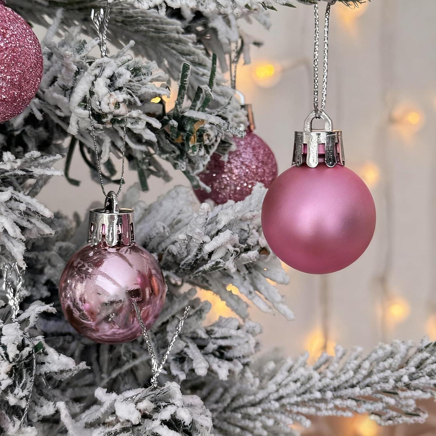 Fuebueo 24Pcs Christmas Balls Ornaments Shatterproof Hanging Ball for Holiday Wedding Party