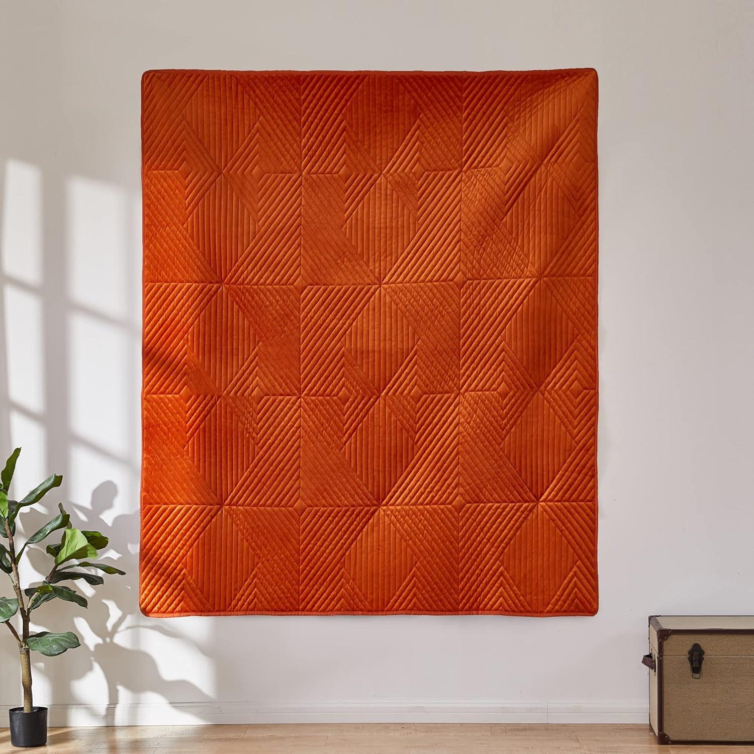 Greenland Home Fashions Riviera Velvet Quilted Throw