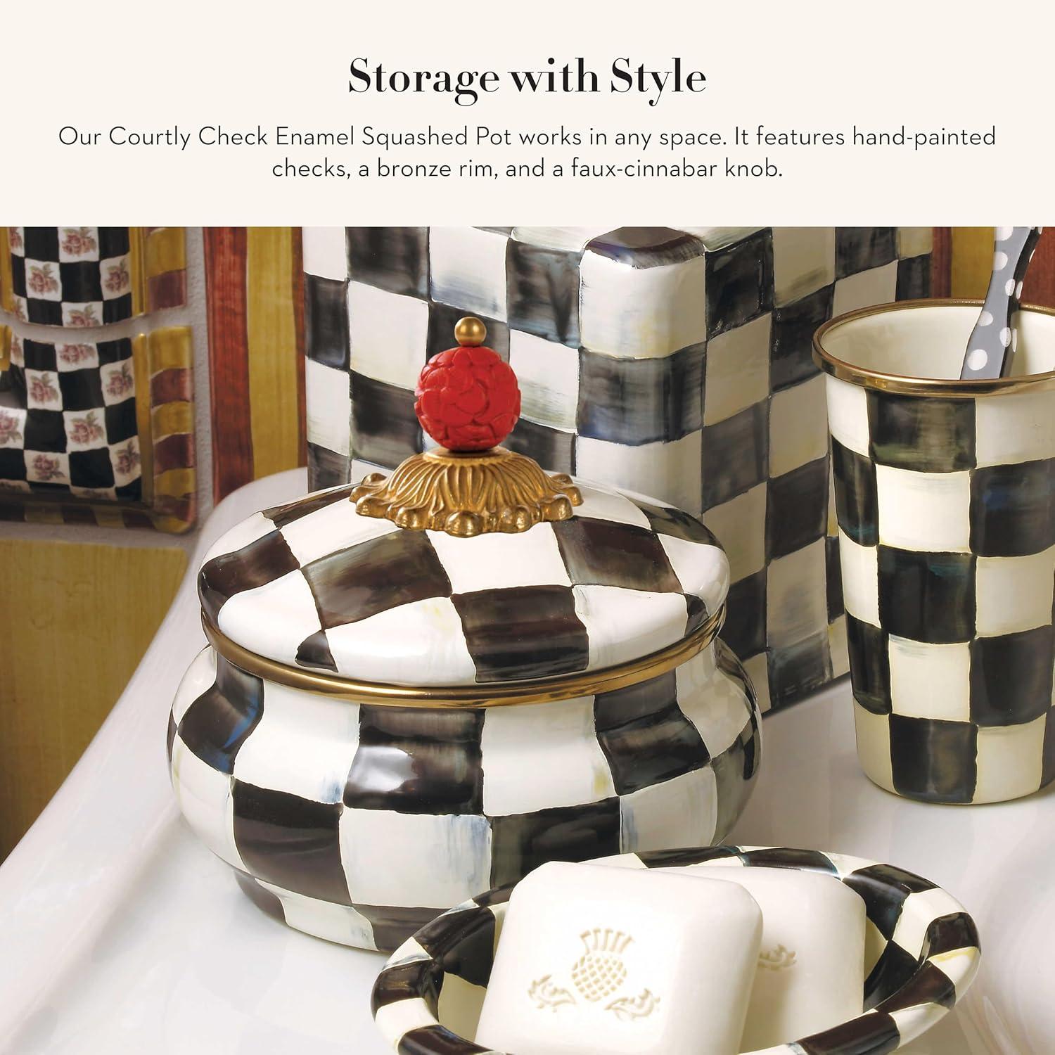 MacKenzie-Childs Royal Check® Squashed Pot