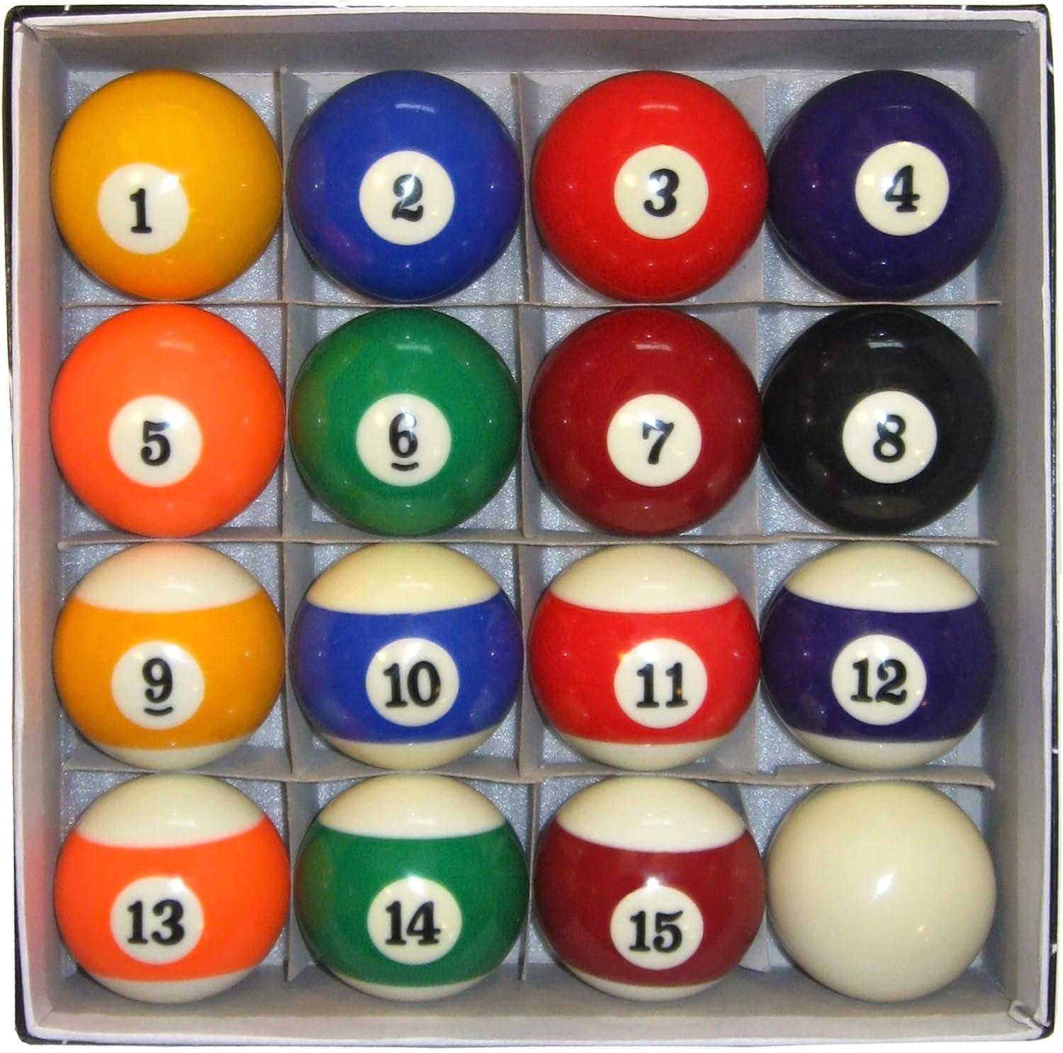 Hathaway Billiard Ball Set Regulation Size - Set of 16 Balls, 6.25 pounds.