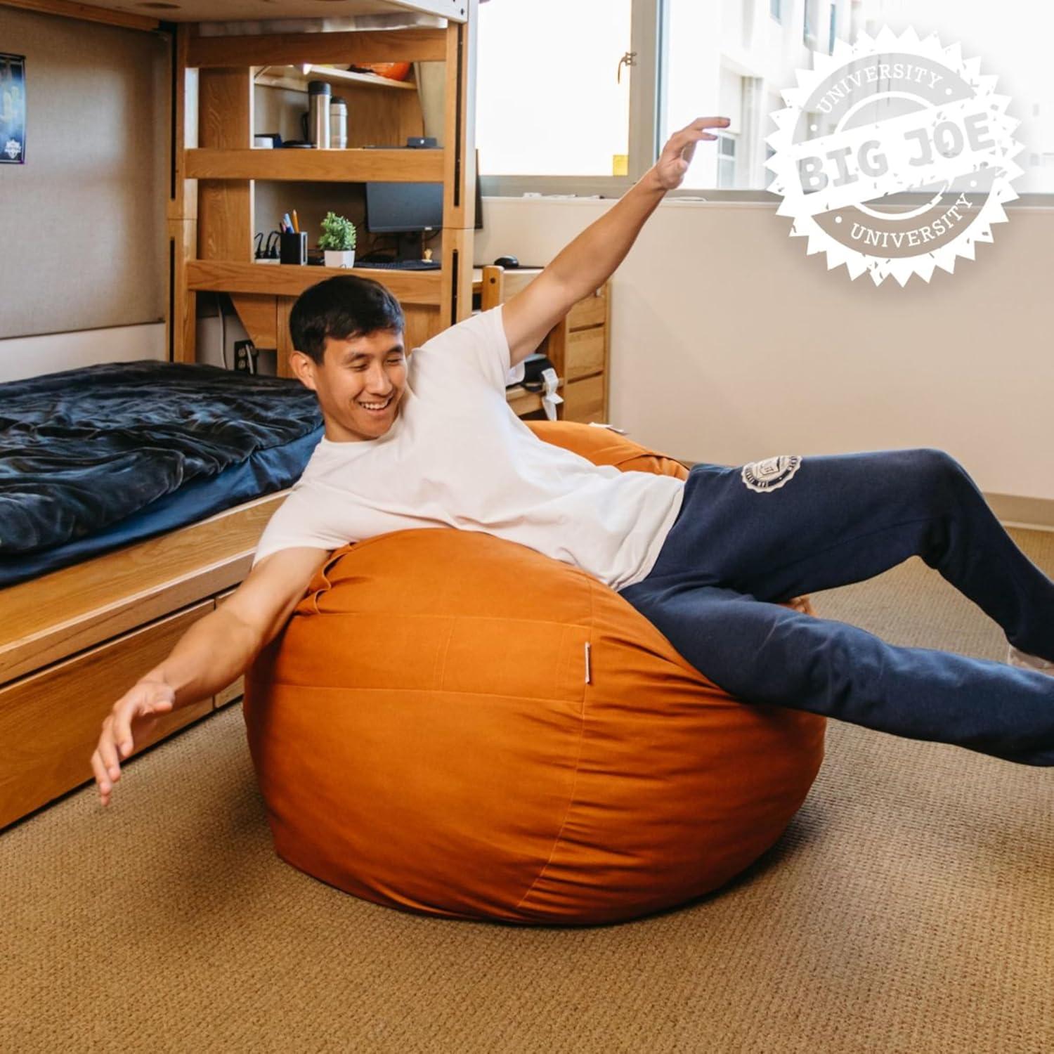 Big Joe Medium 3 Foot Foam Filled Bean Bag Chair with Soft Removeable Cover