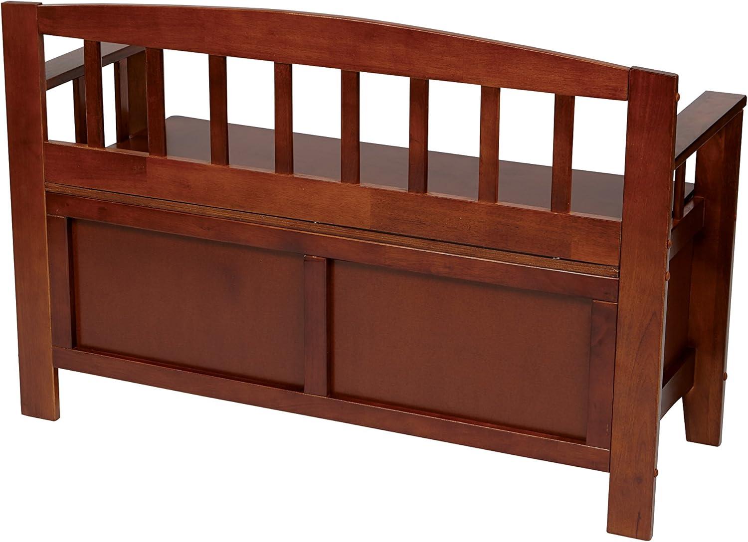 OSP Home Furnishings Metro Entry Way Bench with Walnut finish