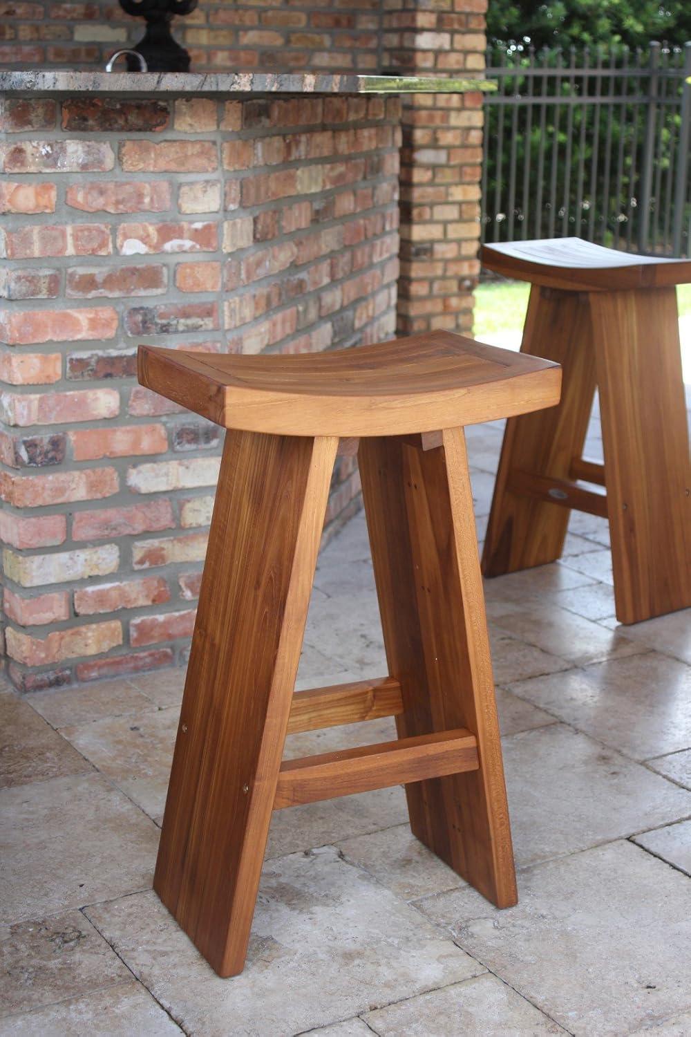 Teak 30'' Tall Indoor/Outdoor Bar Stool