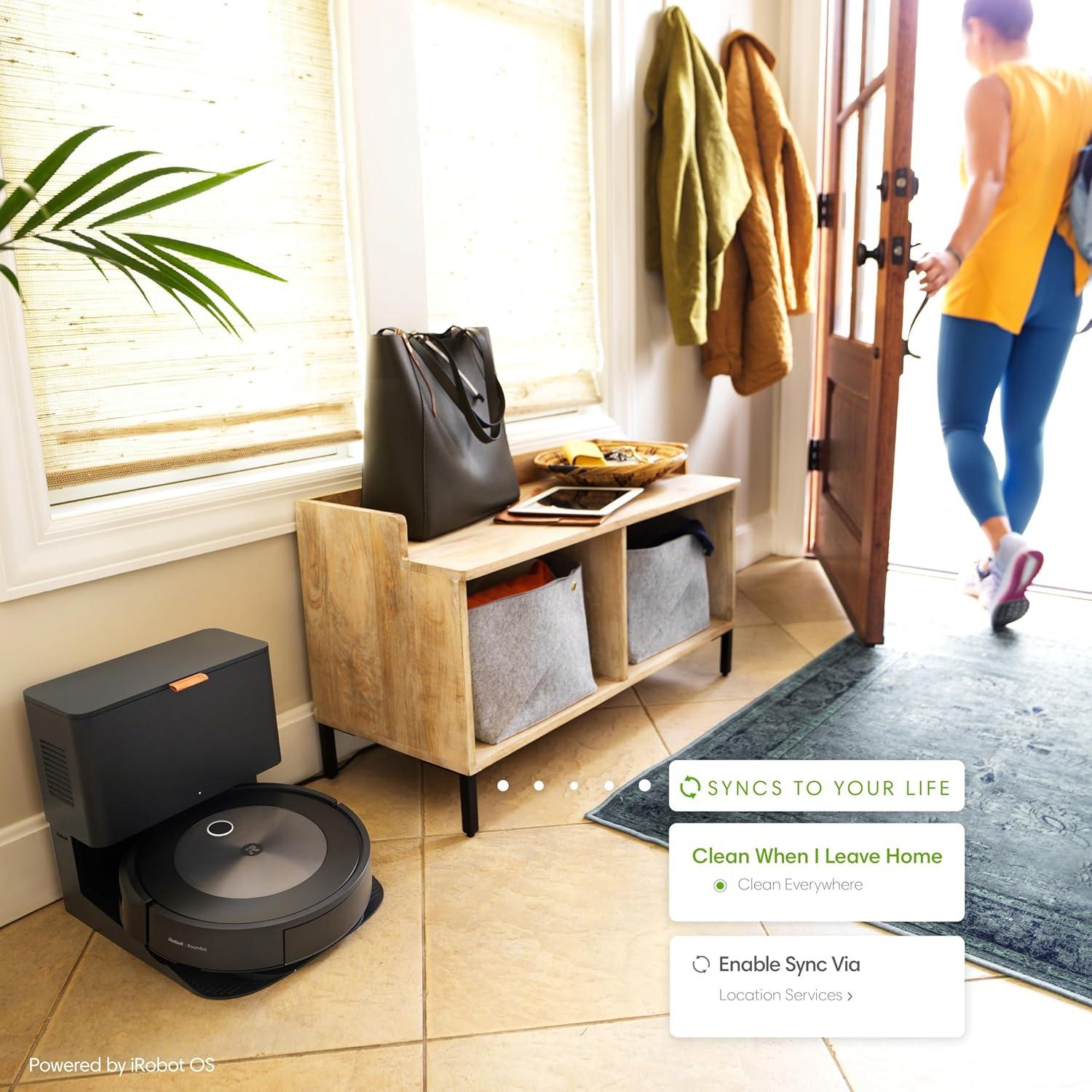 Open Box iRobot® Roomba® j7+ (7550) Self-Emptying Robot Vacuum Cleaner - Smart Mapping