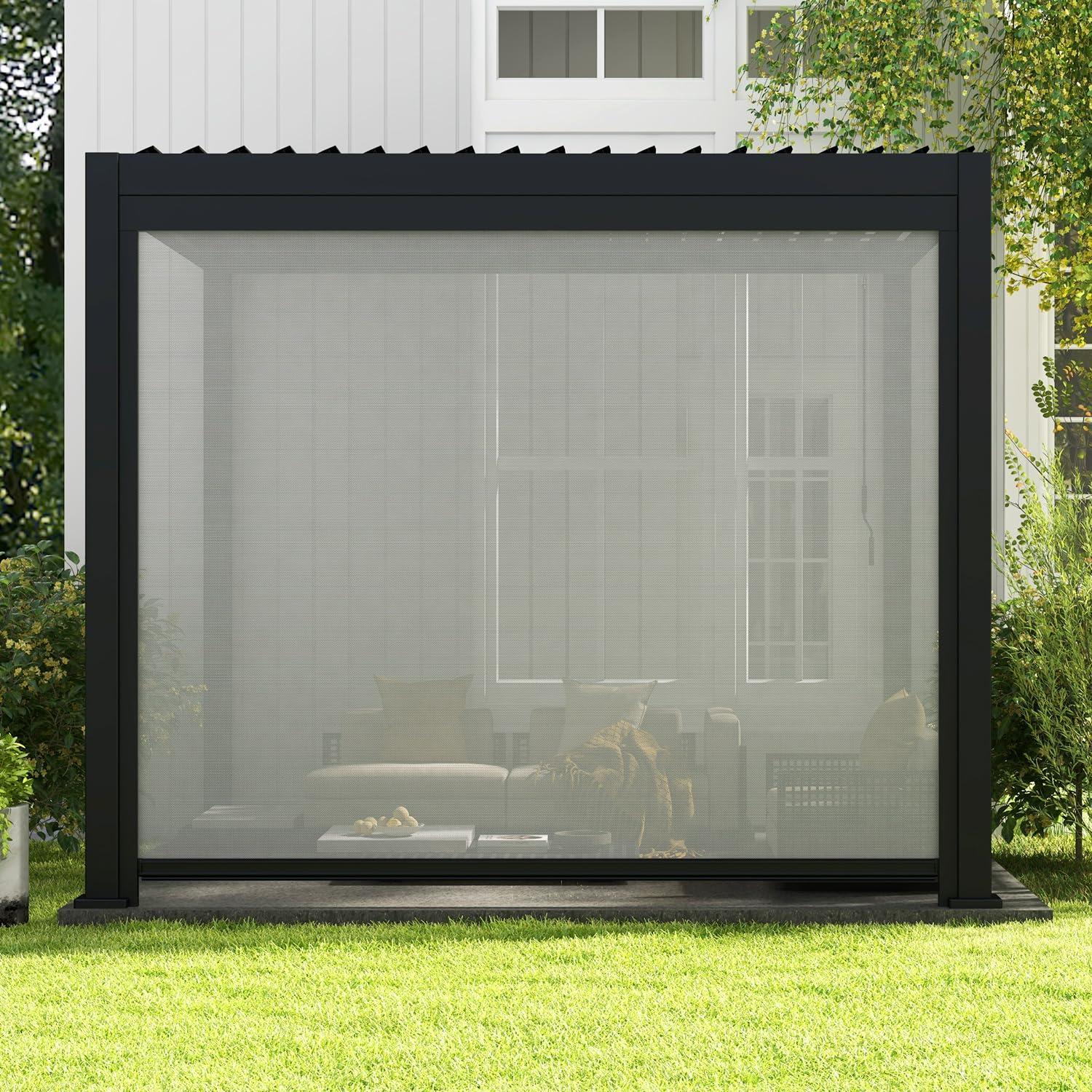 Mirador 111 Aluminum Pull Down Privacy Screen for Pergola