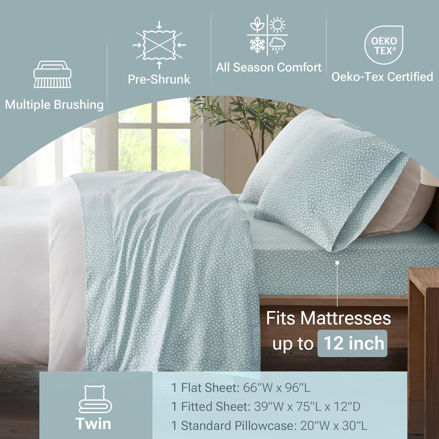 True North by Sleep Philosophy Cozy Cotton Flannel Printed Sheet Set