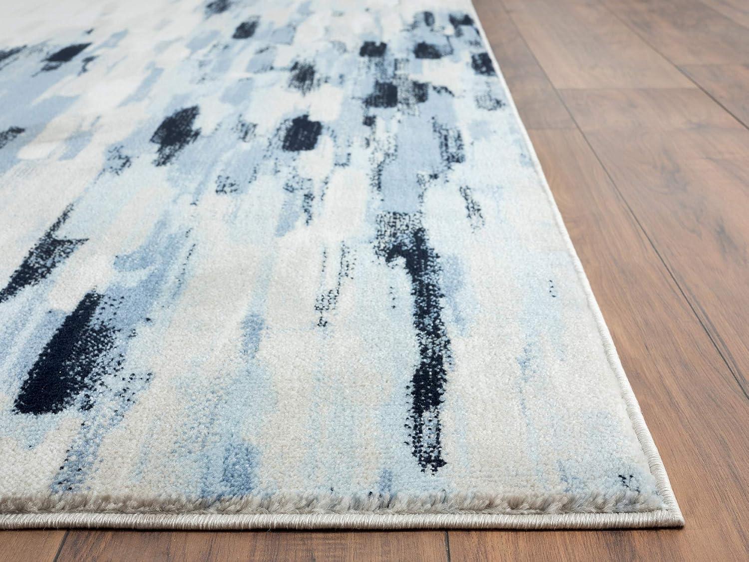 Aerilyn Abstract Blue/Beige Area Rug