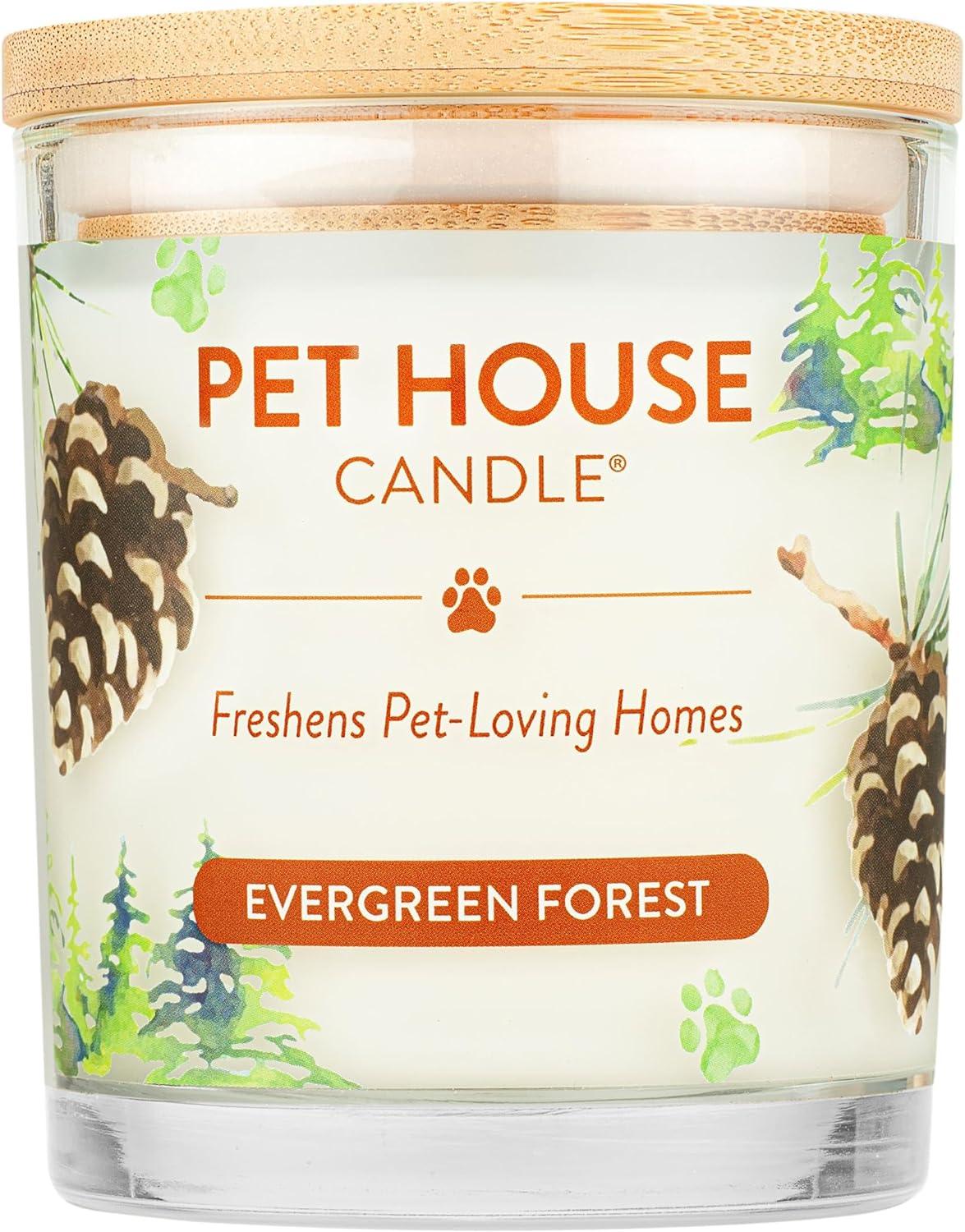 Evergreen Forest Soy Wax Scented Candle with Bamboo Lid