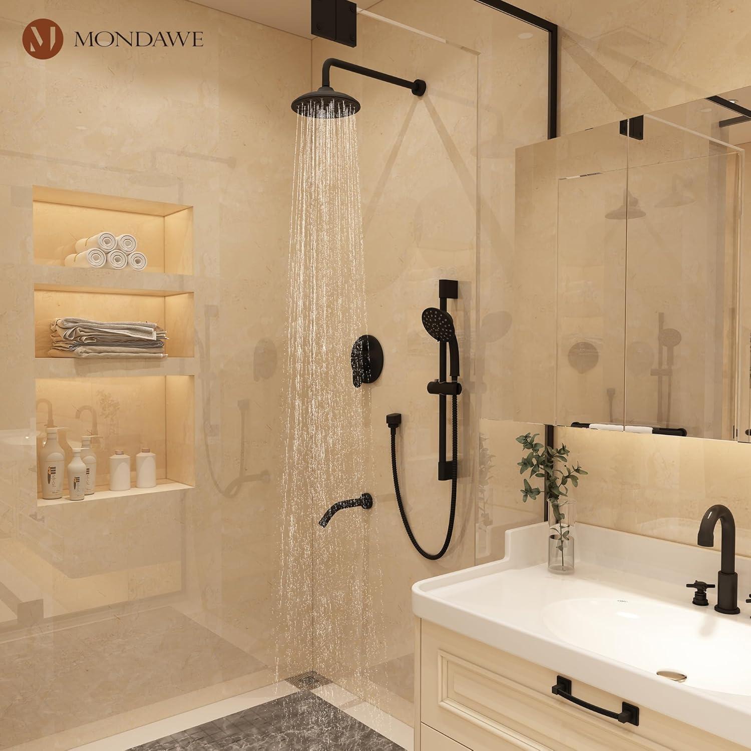 Calliope Wall Mounted 3 Function Retro Shower System with 3 Setting Handheld