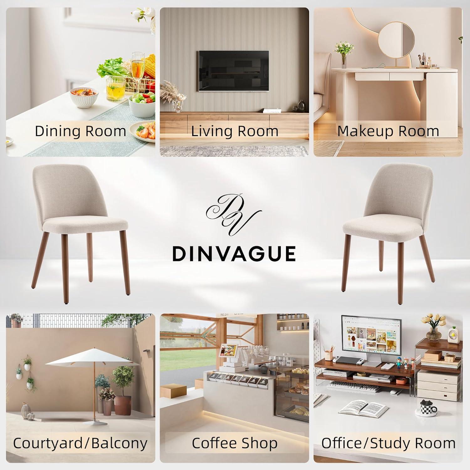 Dining Chairs Set of 2,Fabric Upholstered and Solid Wood Legs,Modern Room Dining Chairs,Thick Cushions Seat,Easy Assembly for Dining Room Living Room Bedroom Kitchen(Green)