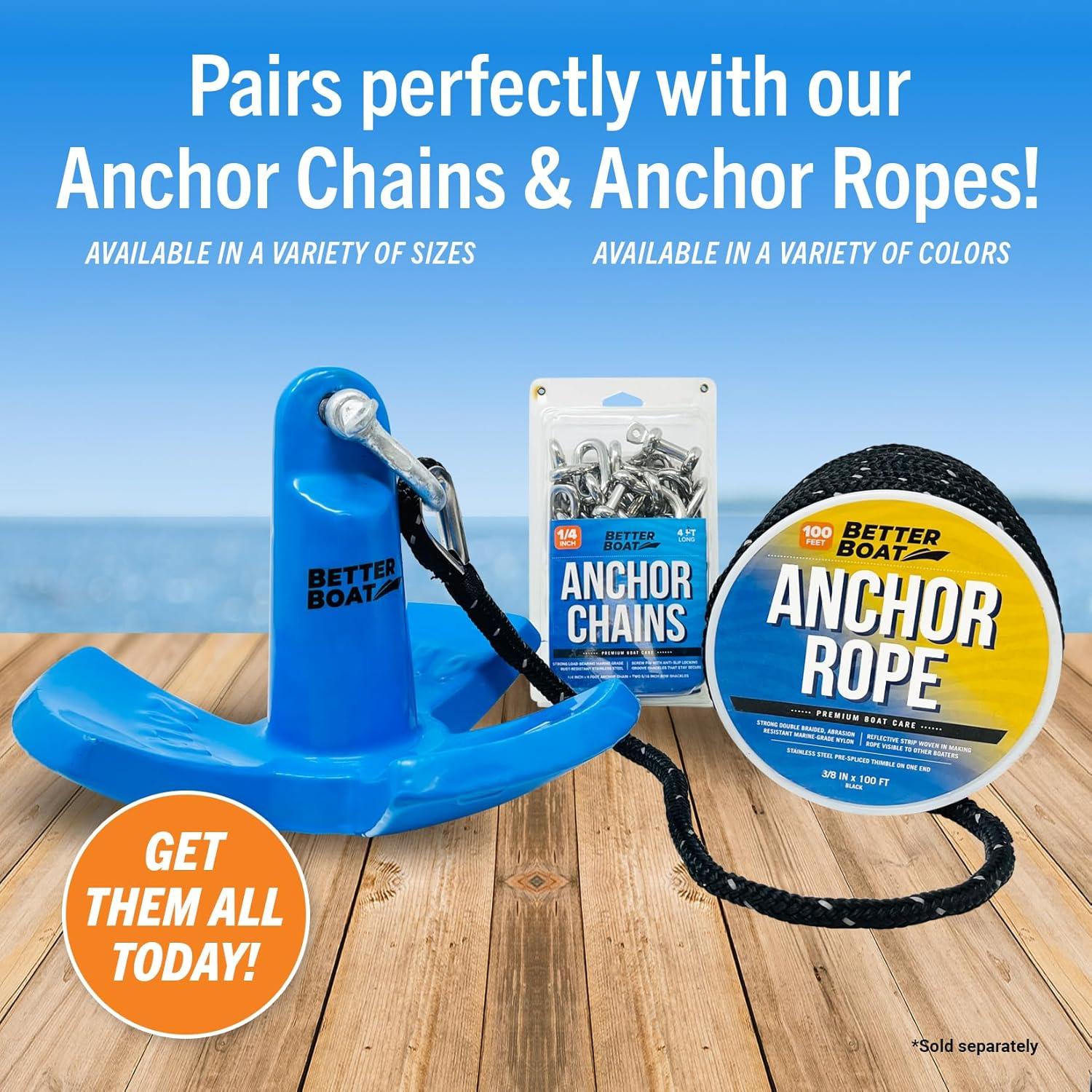 River Anchor 8lb Boat Anchor Mushroom Anchor 8 lb River Anchors for Boats Coated Anchor Marine Grade Pontoon or River Boats, Row Boat, Kayak, Jon Boat 8, 10 or 15 Foot Boat Anchors 12, 20 or 30 Pound
