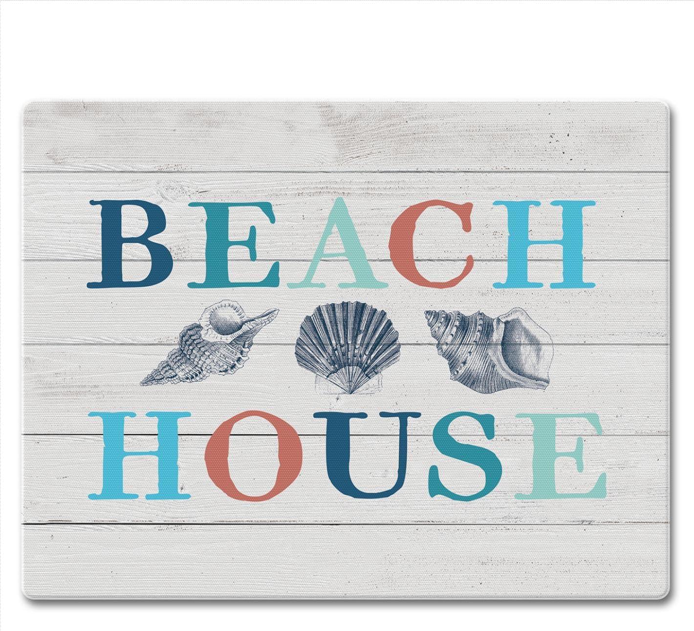 CounterArt Beach House 3mm Glass Cutting Board 10” x 8”