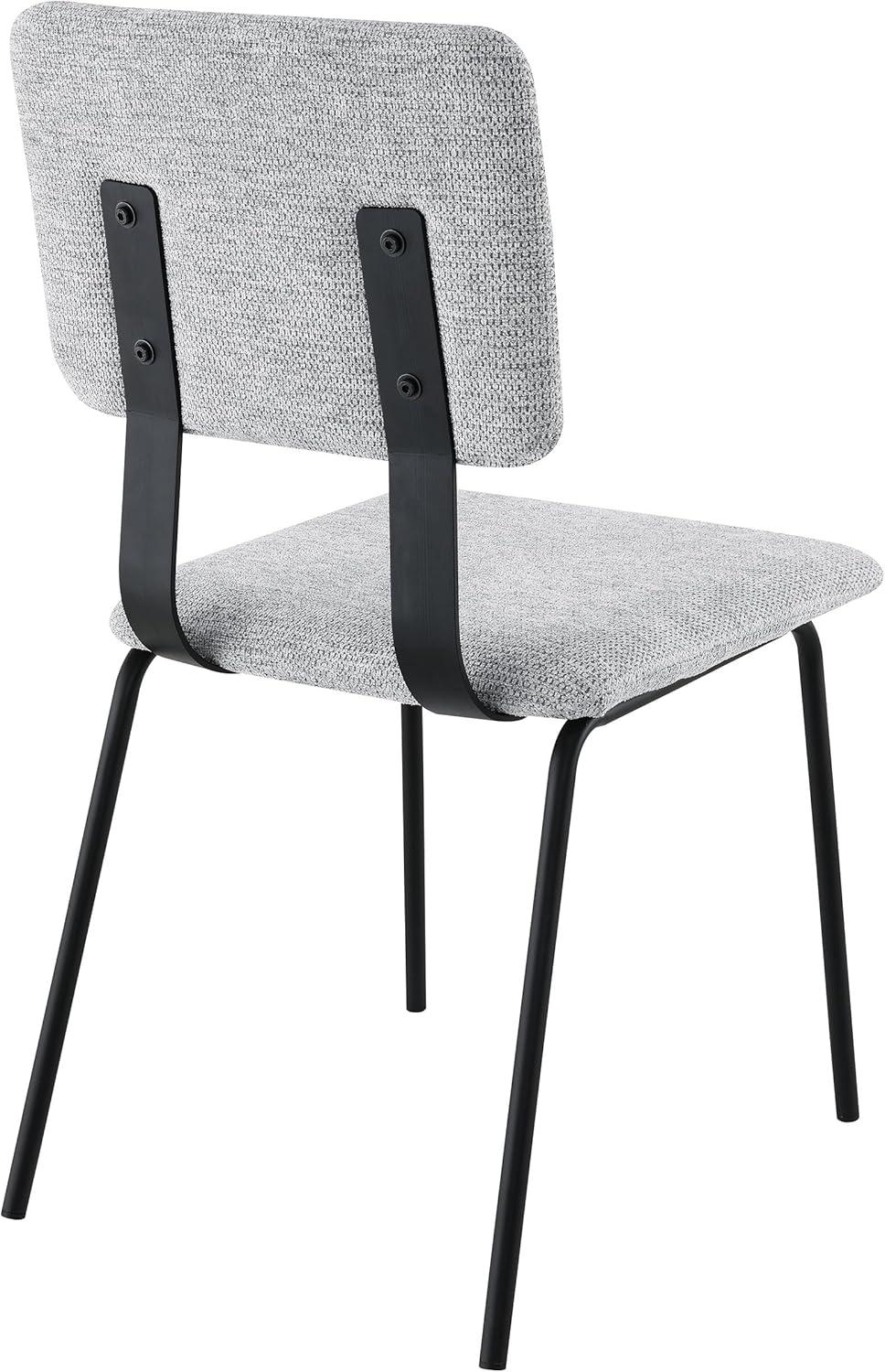 Coaster Calla Contemporary Fabric Upholstered Dining Side Chair in Gray