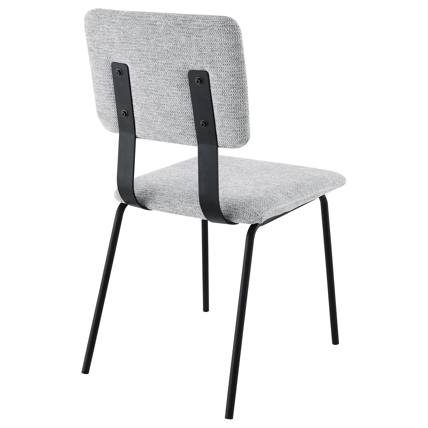 Coaster Calla Contemporary Fabric Upholstered Dining Side Chair in Gray