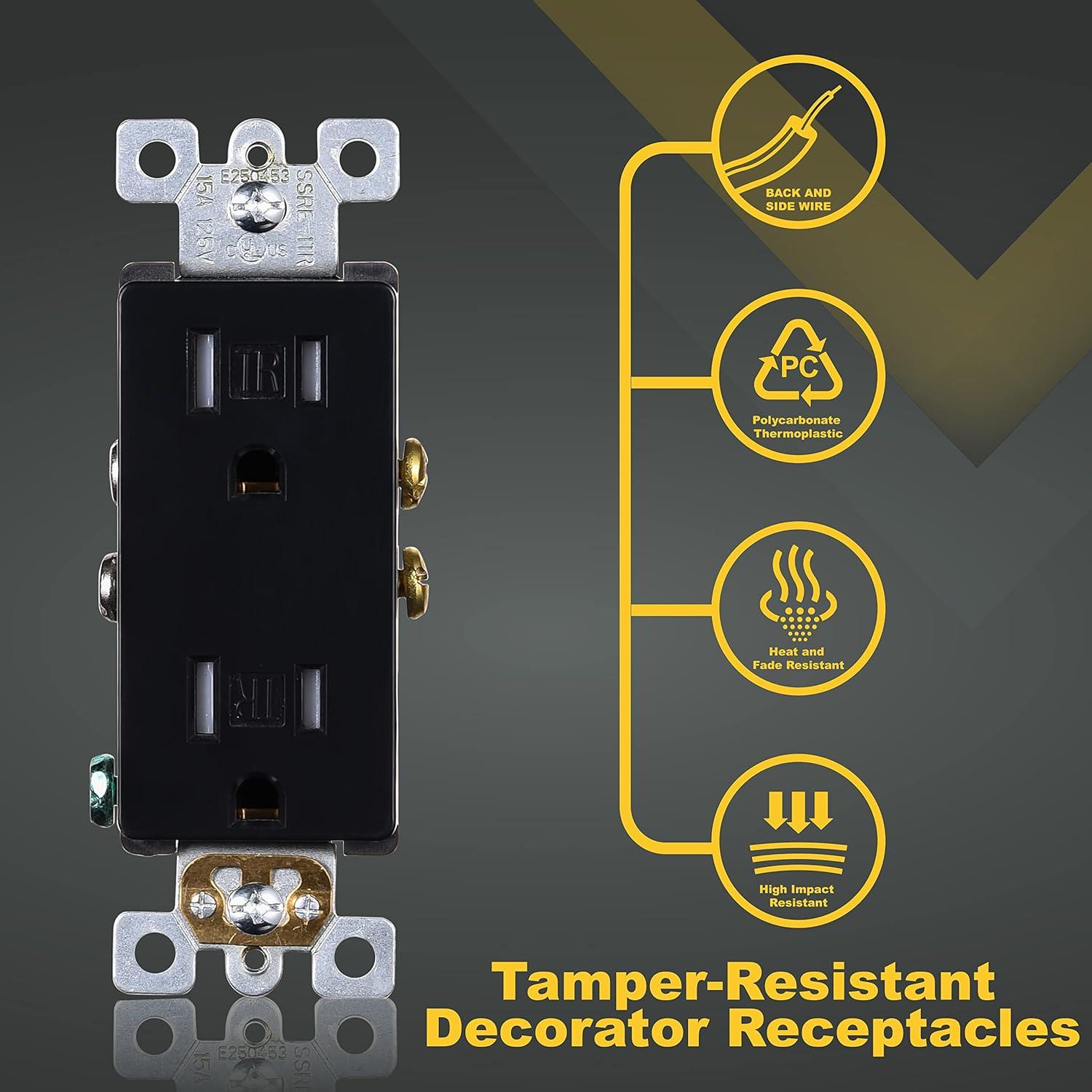 15 Tamper Resistant Decorator Outlet