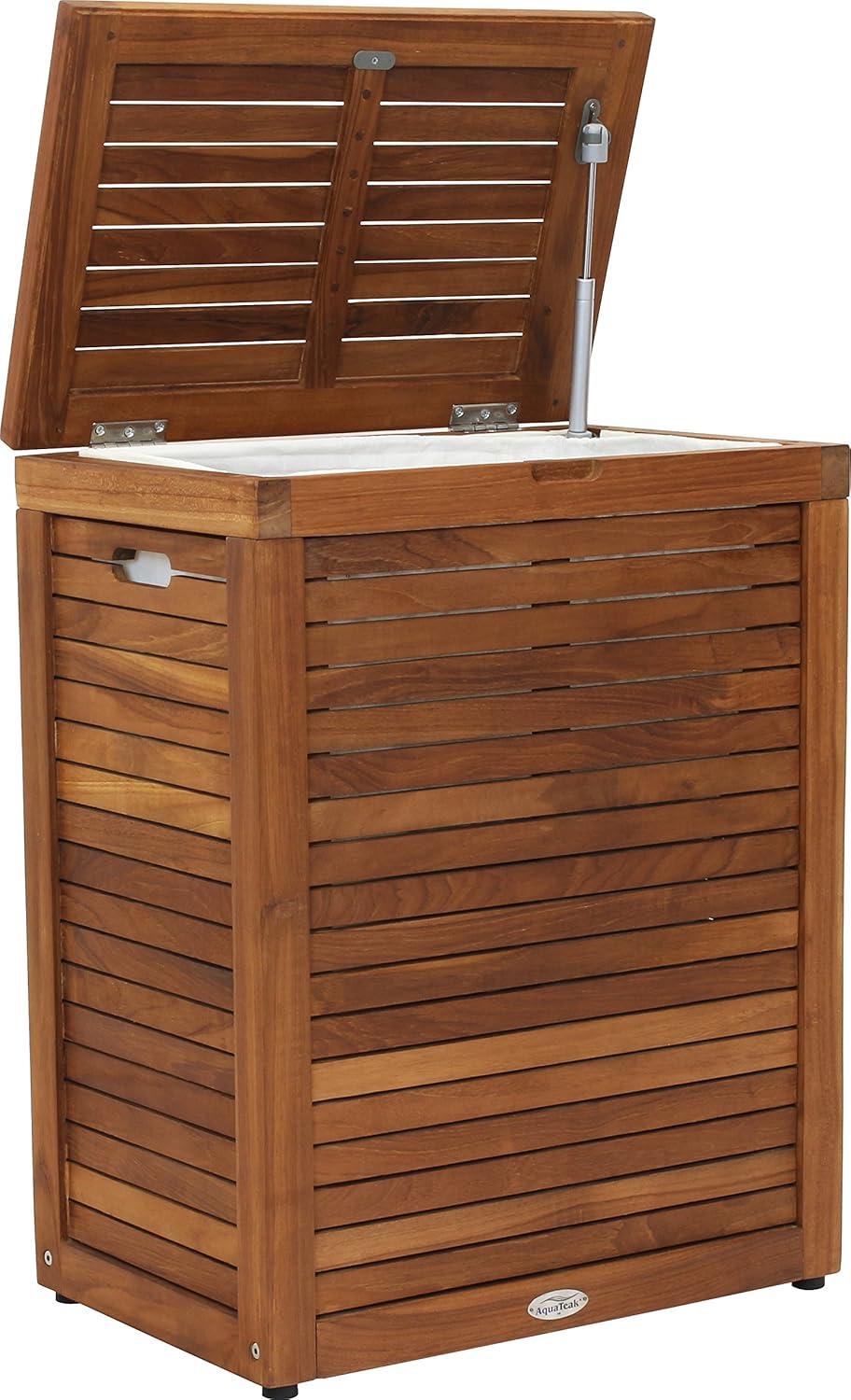 Moti Wood Laundry Hamper with Handles