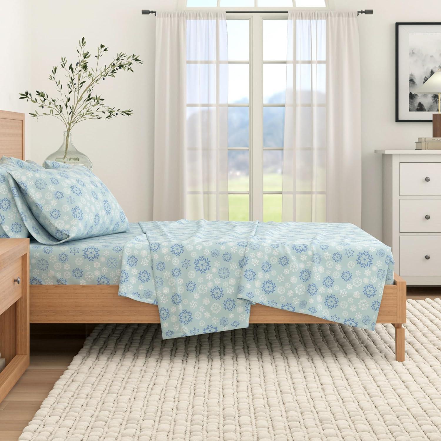 100% Turkish Cotton Holiday Printed Flannel Sheet Set