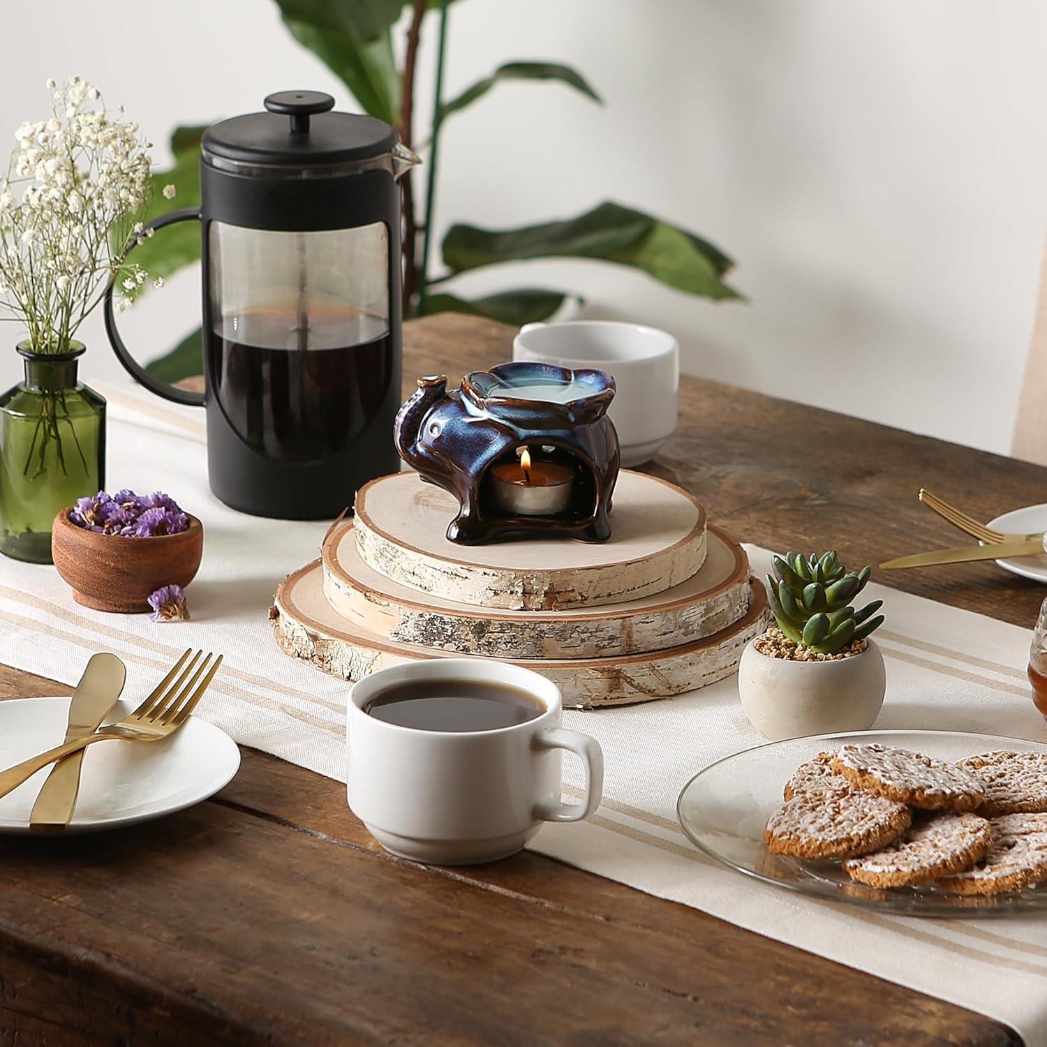 Porcelain Elephant Trio Oil Warmers in Multicolor