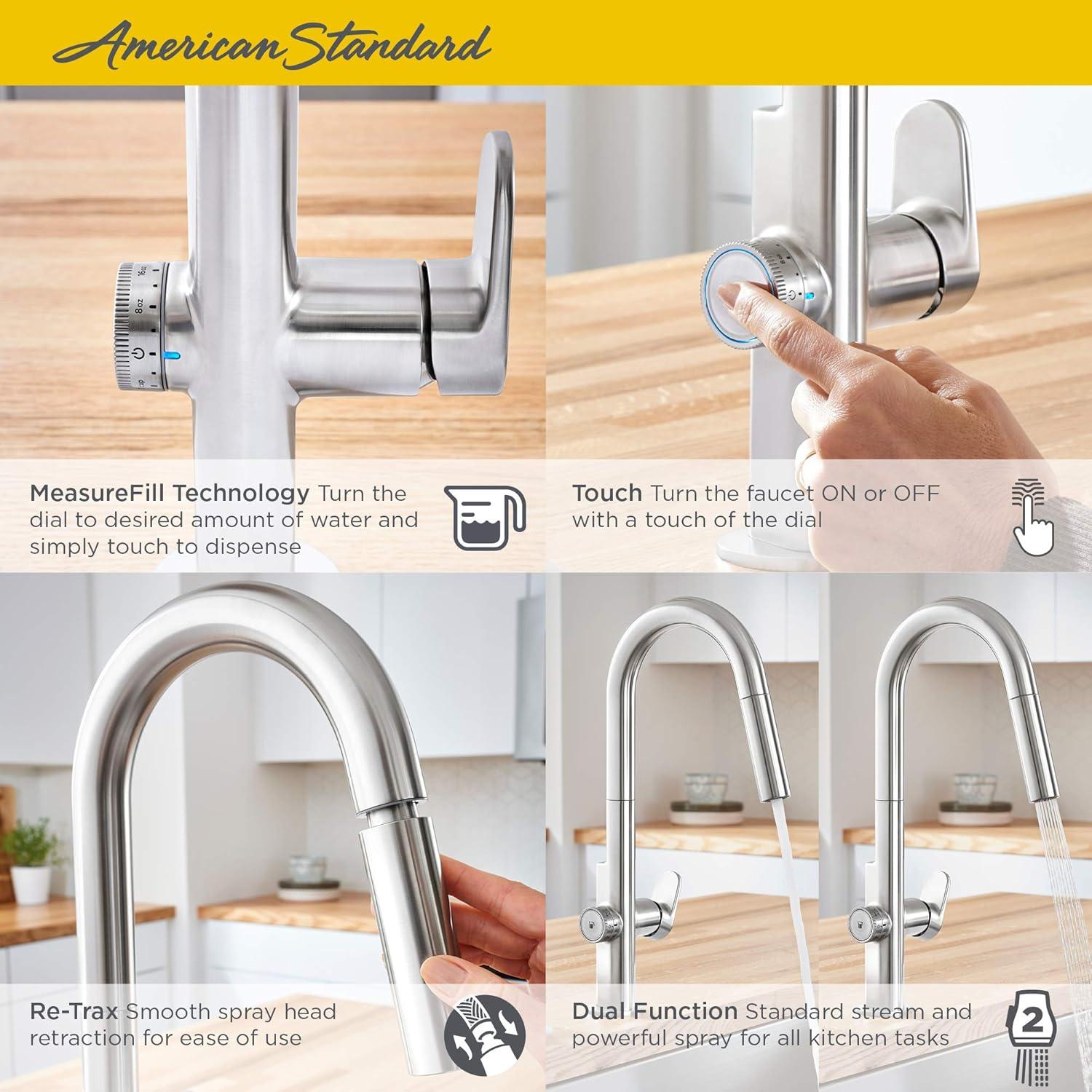 Chrome Pull-Out Spray Kitchen Faucet with Touch Control