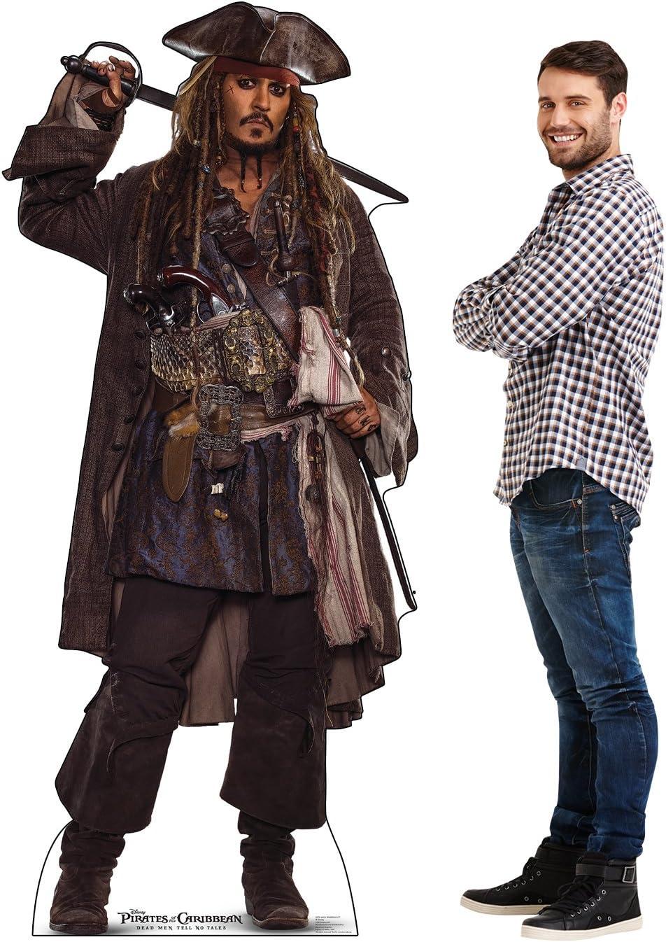 Advanced Graphics Jack Sparrow Life Size Cardboard Cutout Standup - Pirates of The Caribbean: Dead Men Tell No Tales (2017 Film)