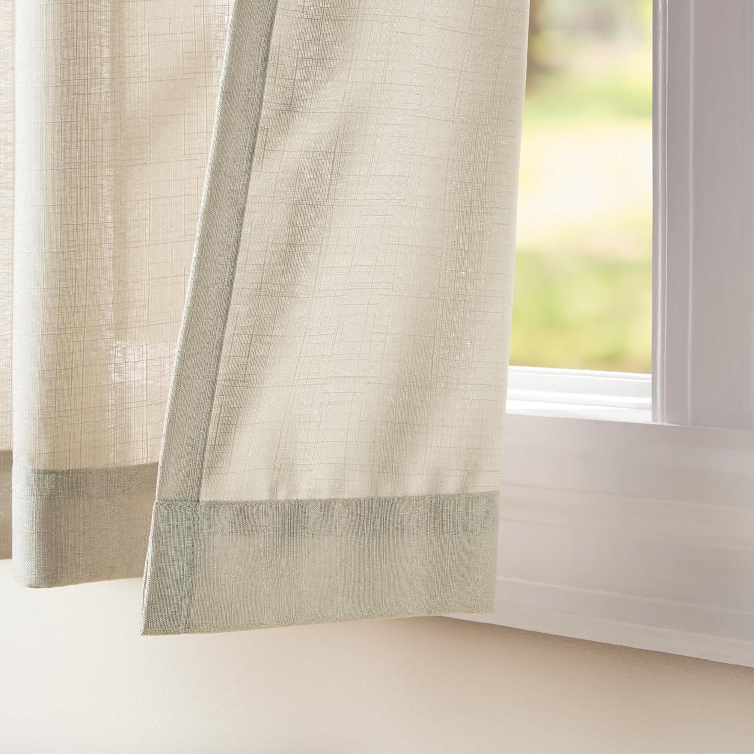 Loha GT Aaliyah Solid Color Semi-Sheer Grommet Curtain Panels