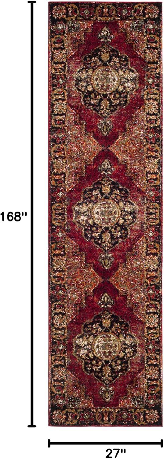 Vintage Hamadan VTH219 Power Loomed Indoor Runner Rug - Red/Multi - 2'3"x14' - Safavieh