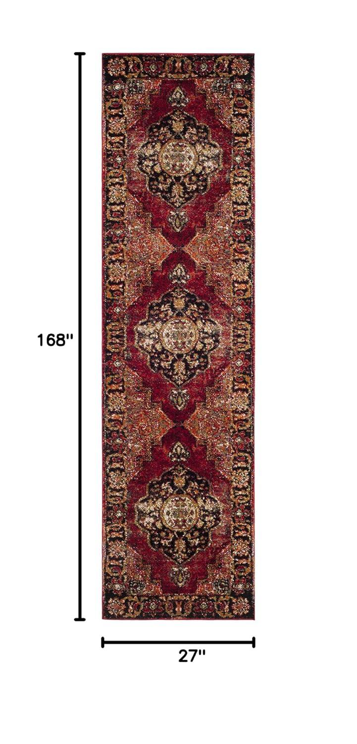 Vintage Hamadan VTH219 Power Loomed Indoor Runner Rug - Red/Multi - 2'3"x14' - Safavieh
