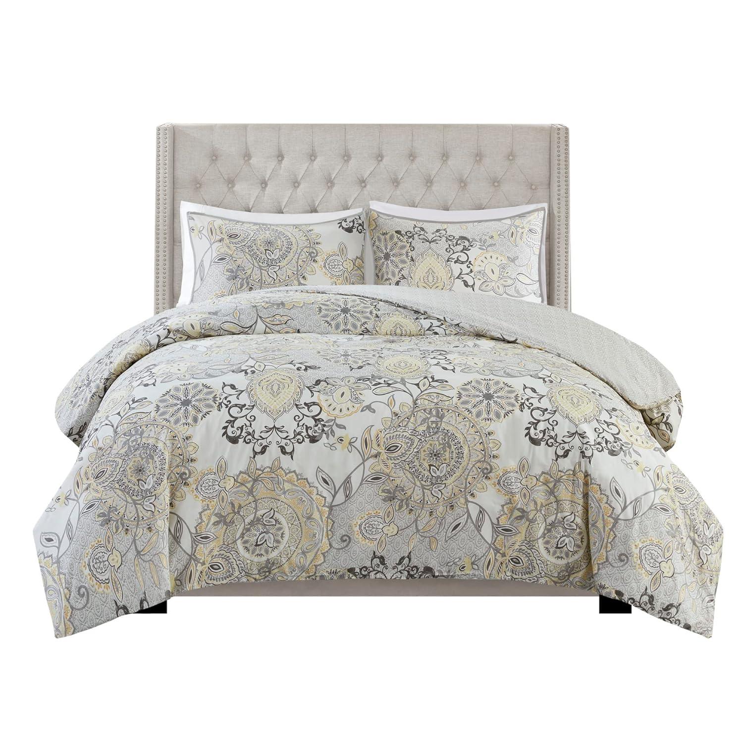 Madison Park Isla 3 Piece Reversible Cotton Floral Duvet Set
