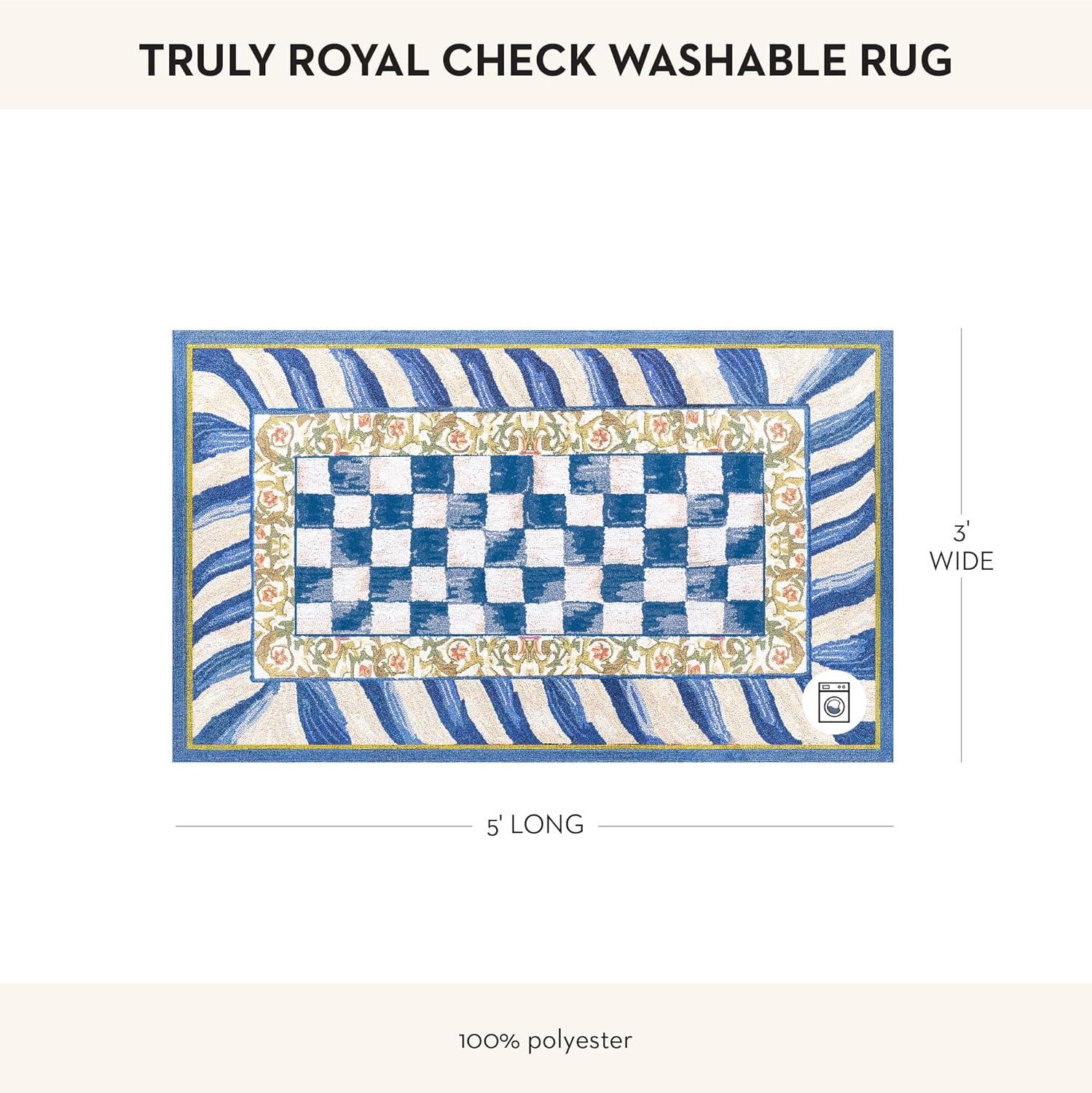 Truly Royal Check® Washable Rug
