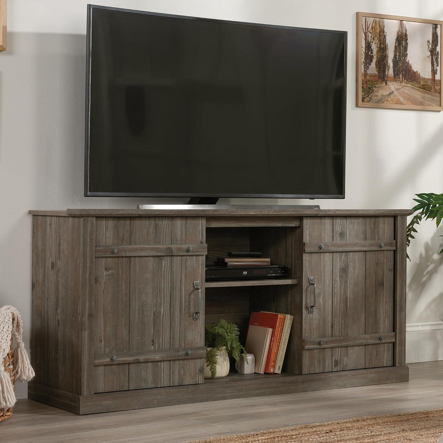 Sauder Entertainment TV Credenza for TVs up to 70" Pebble Pine