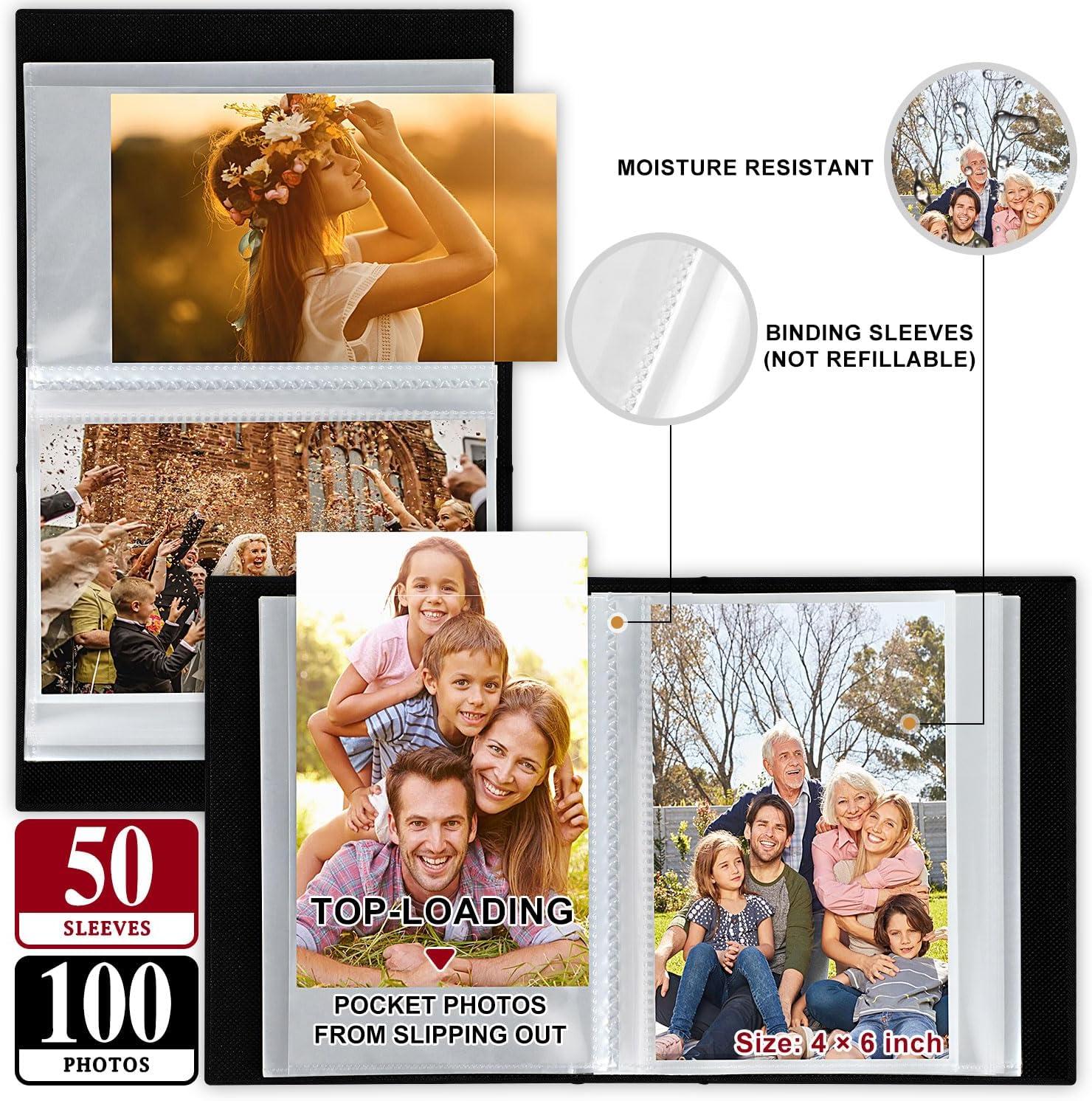 BEACHWATER POOL & SPA, LLC Photo Album 4X6 1000 Pockets, Extra Large Capacity Linen Cover Picture Albums Holds 1000 Horizontal And Vertical Photos